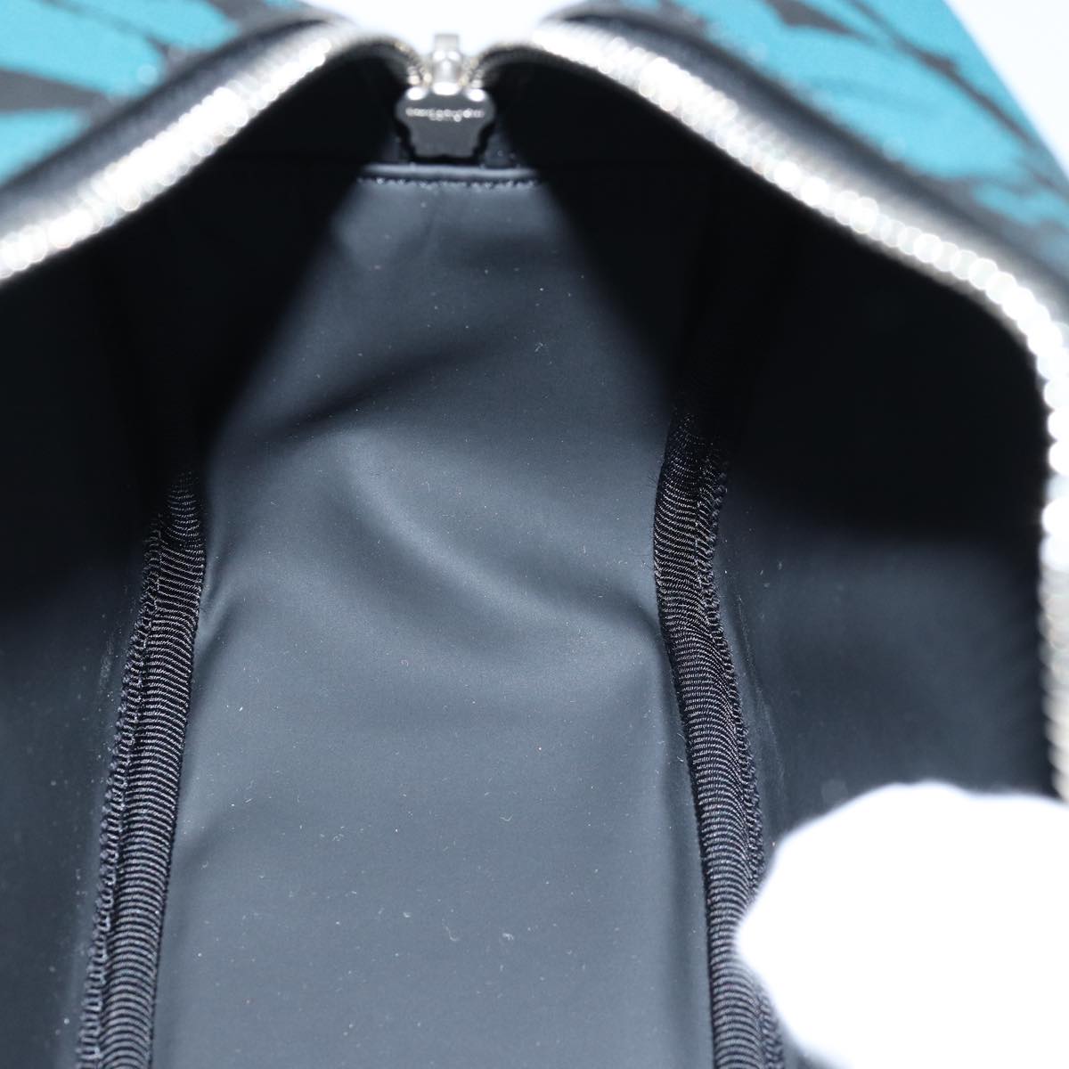 SAINT LAURENT Clutch Bag Leather Blue Auth am6361