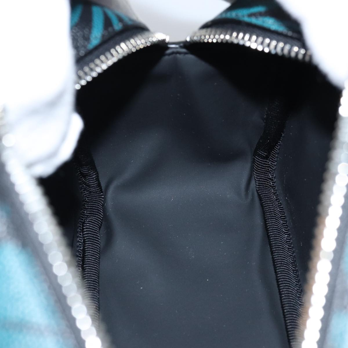 SAINT LAURENT Clutch Bag Leather Blue Auth am6361