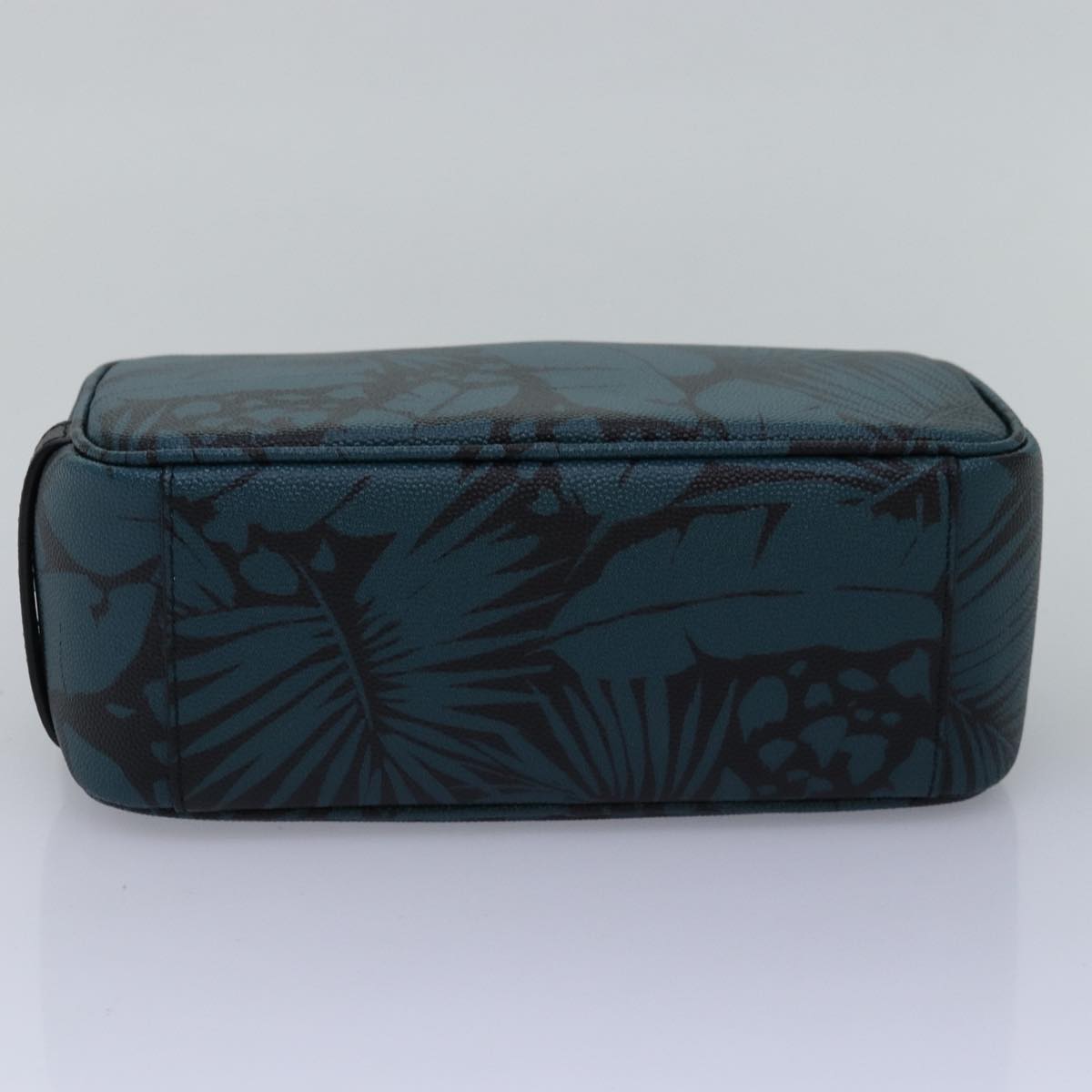 SAINT LAURENT Clutch Bag Leather Blue Auth am6361