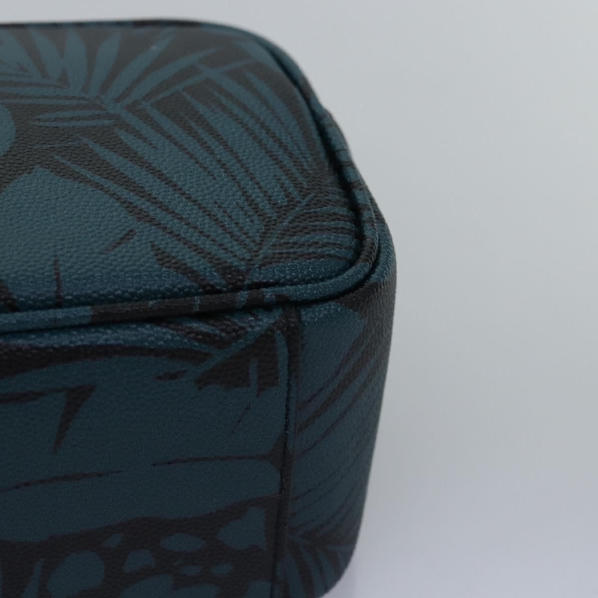 SAINT LAURENT Clutch Bag Leather Blue Auth am6361