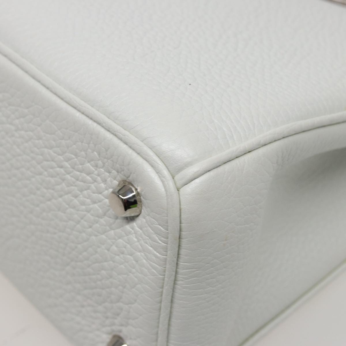 Christian Dior Diorissimo Hand Bag Leather 2way White Auth am6412AV