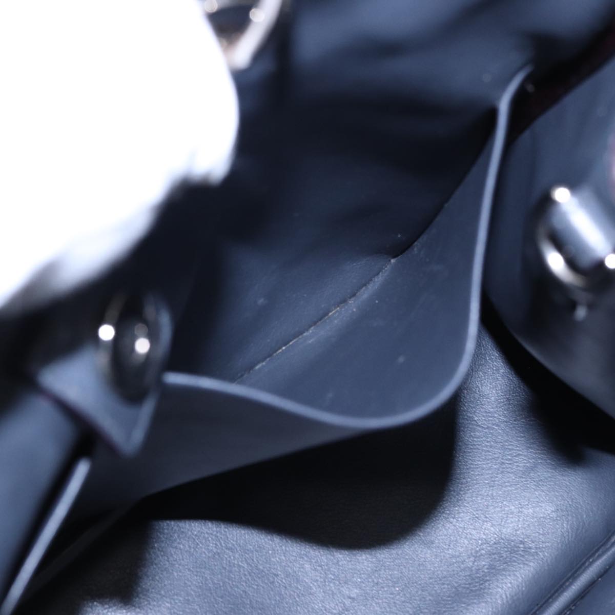 Christian Dior Diorissimo Hand Bag Leather 2way White Auth am6412AV