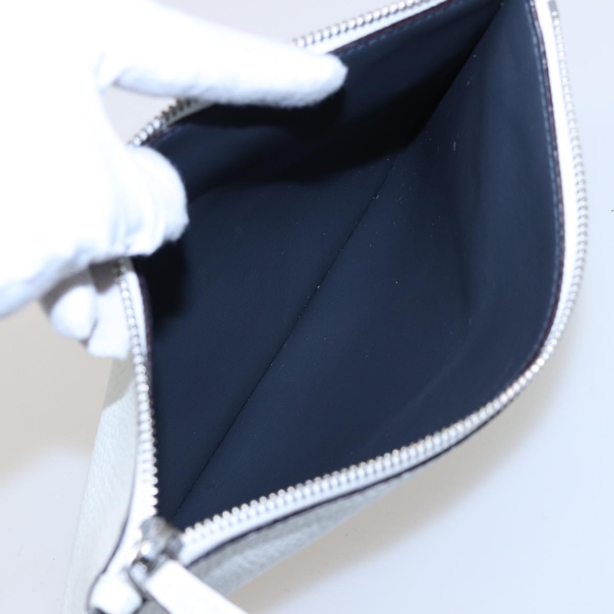 Christian Dior Diorissimo Hand Bag Leather 2way White Auth am6412AV