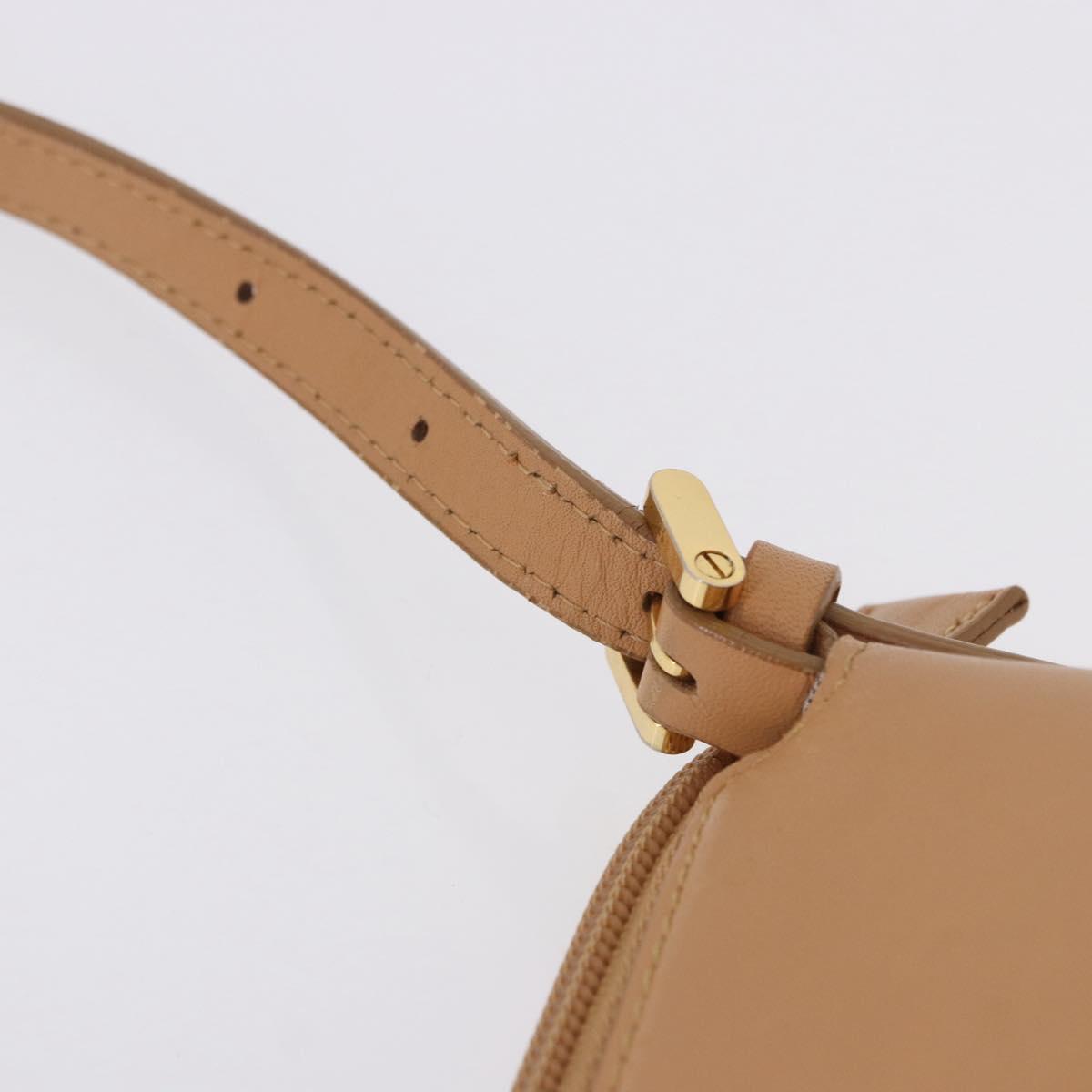 BURBERRY Shoulder Bag Leather Beige Auth am6447