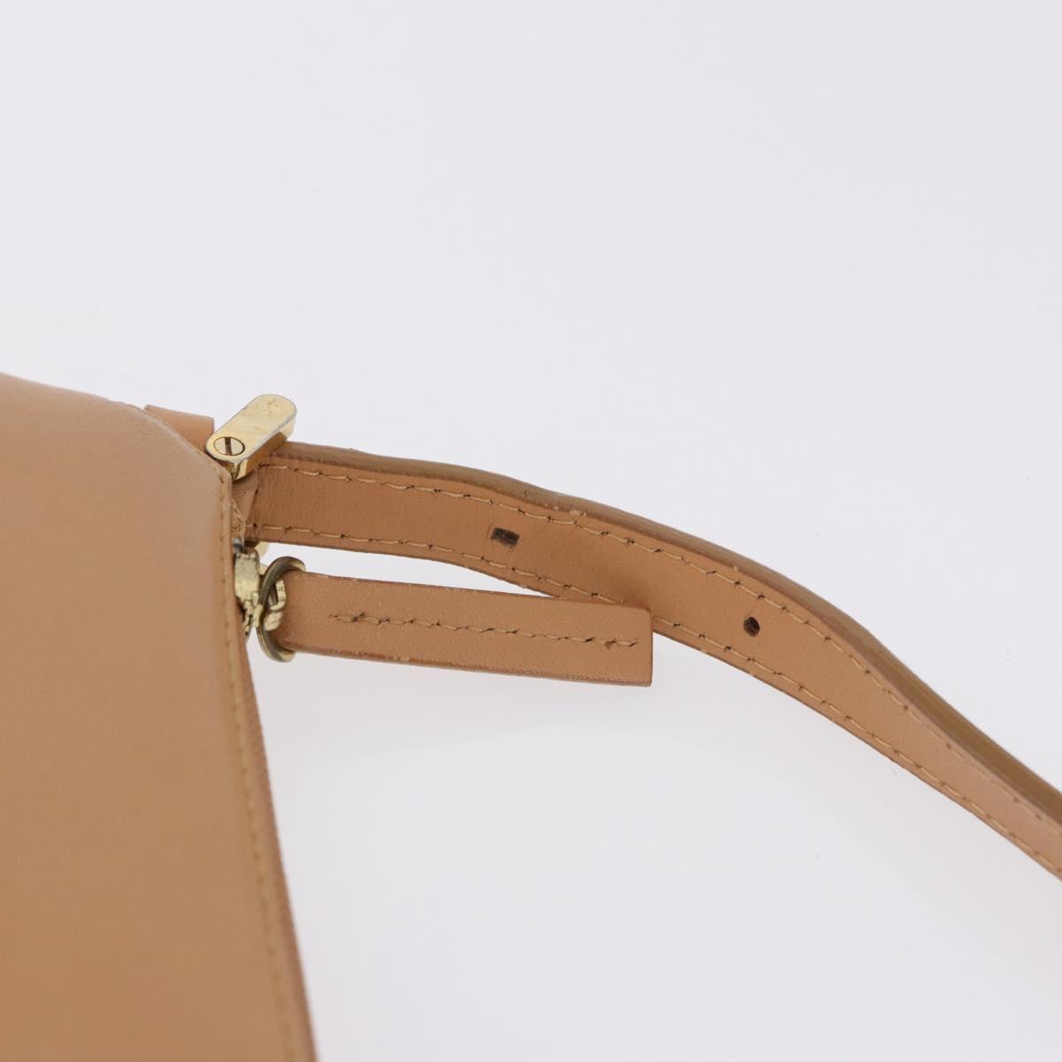 BURBERRY Shoulder Bag Leather Beige Auth am6447