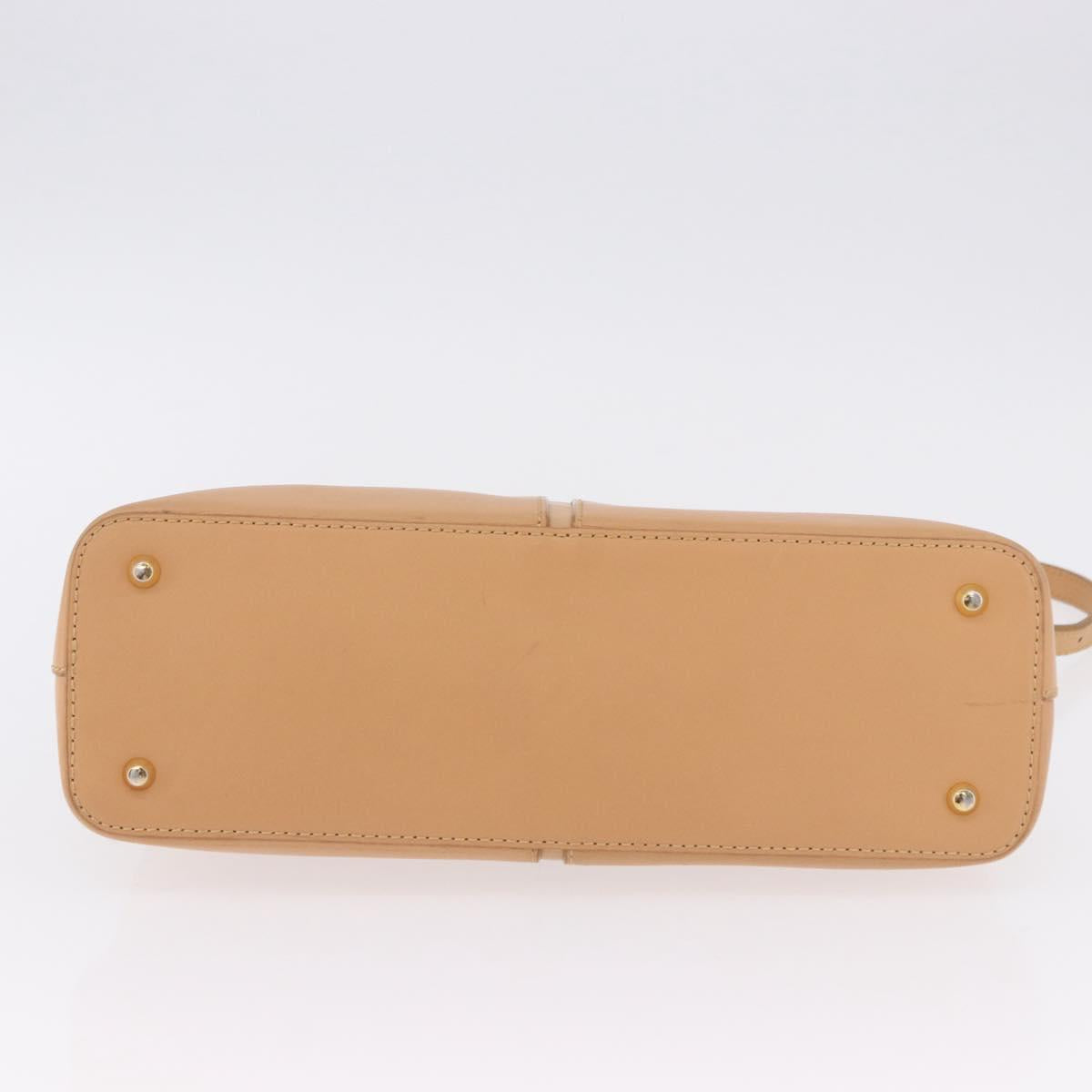 BURBERRY Shoulder Bag Leather Beige Auth am6447