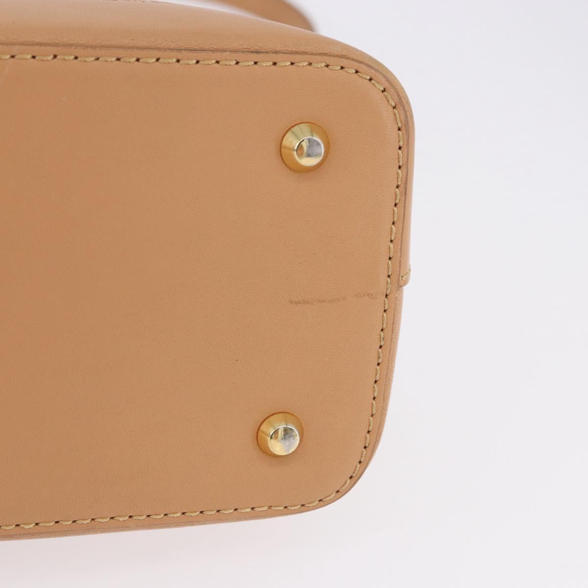 BURBERRY Shoulder Bag Leather Beige Auth am6447