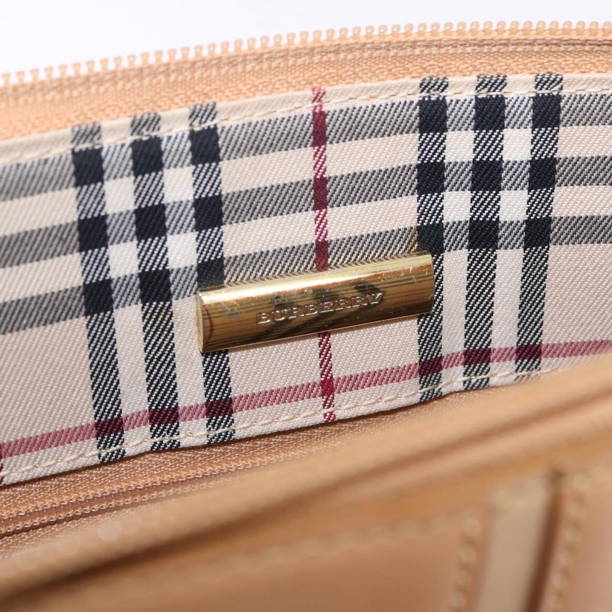 BURBERRY Shoulder Bag Leather Beige Auth am6447