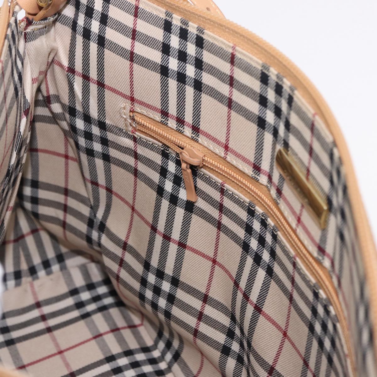 BURBERRY Shoulder Bag Leather Beige Auth am6447