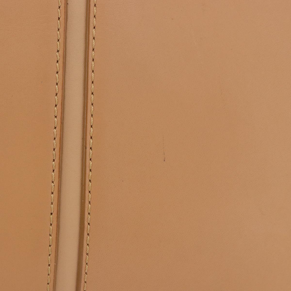 BURBERRY Shoulder Bag Leather Beige Auth am6447