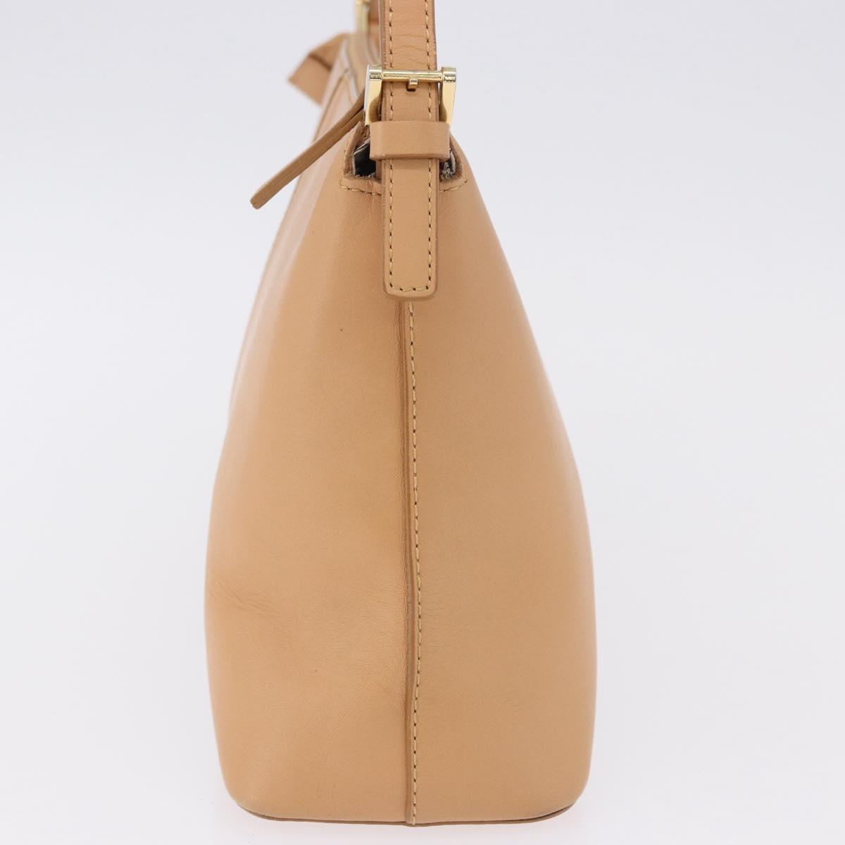 BURBERRY Shoulder Bag Leather Beige Auth am6447