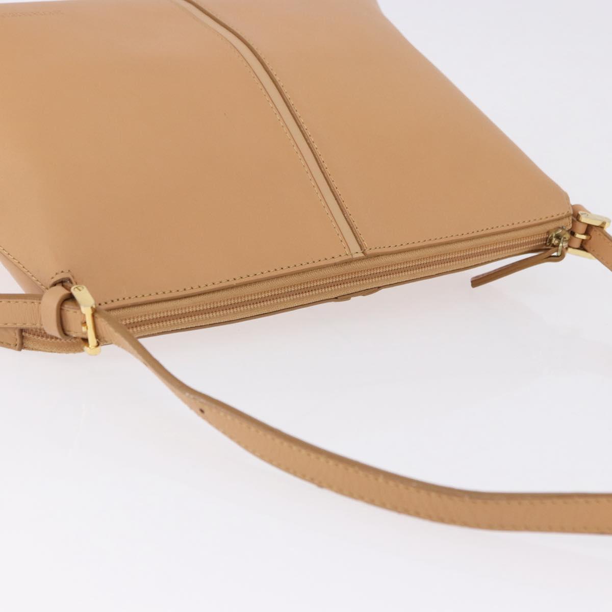 BURBERRY Shoulder Bag Leather Beige Auth am6447