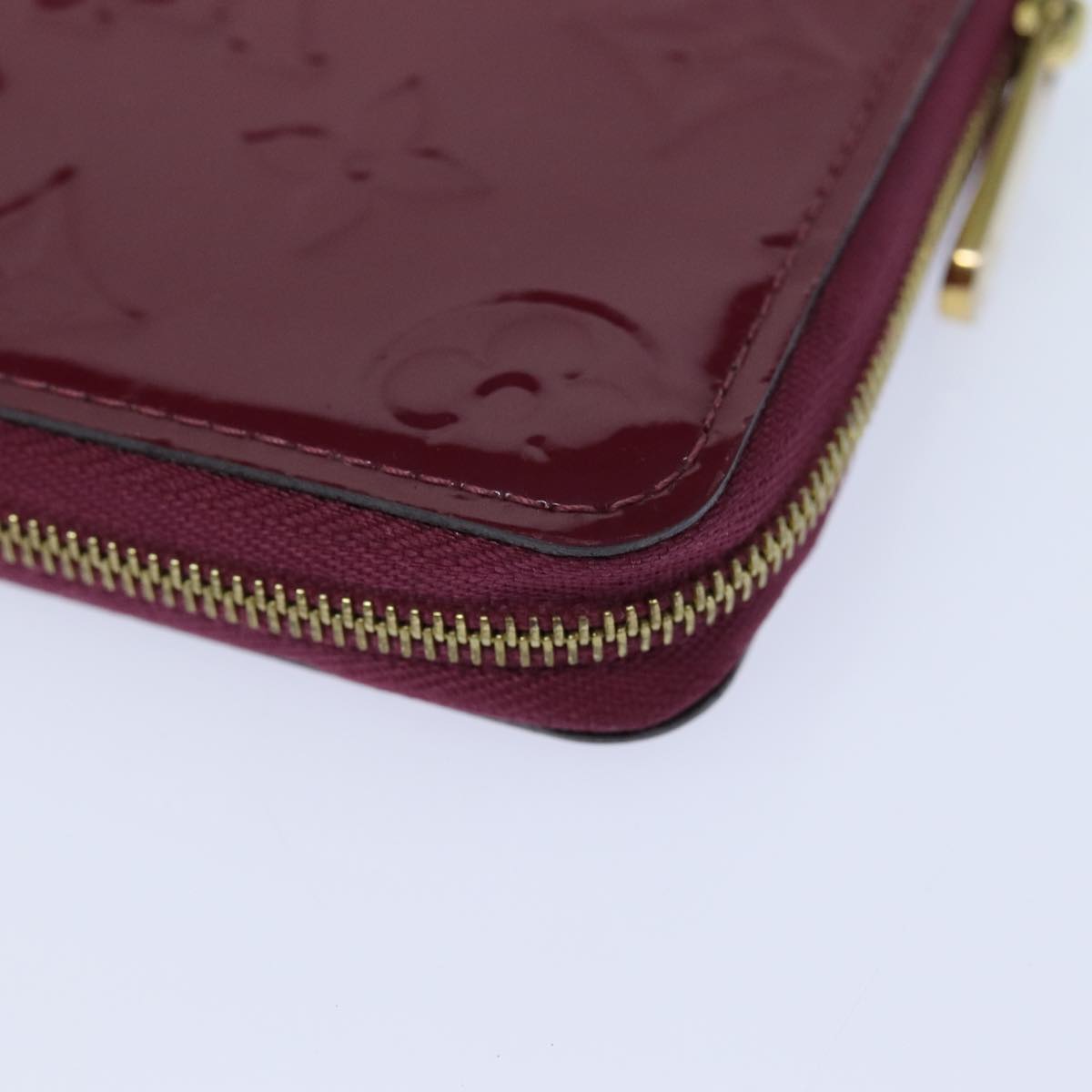 LOUIS VUITTON Monogram Vernis Zippy Coin Purse Wallet Purple M91534 Auth am6485V