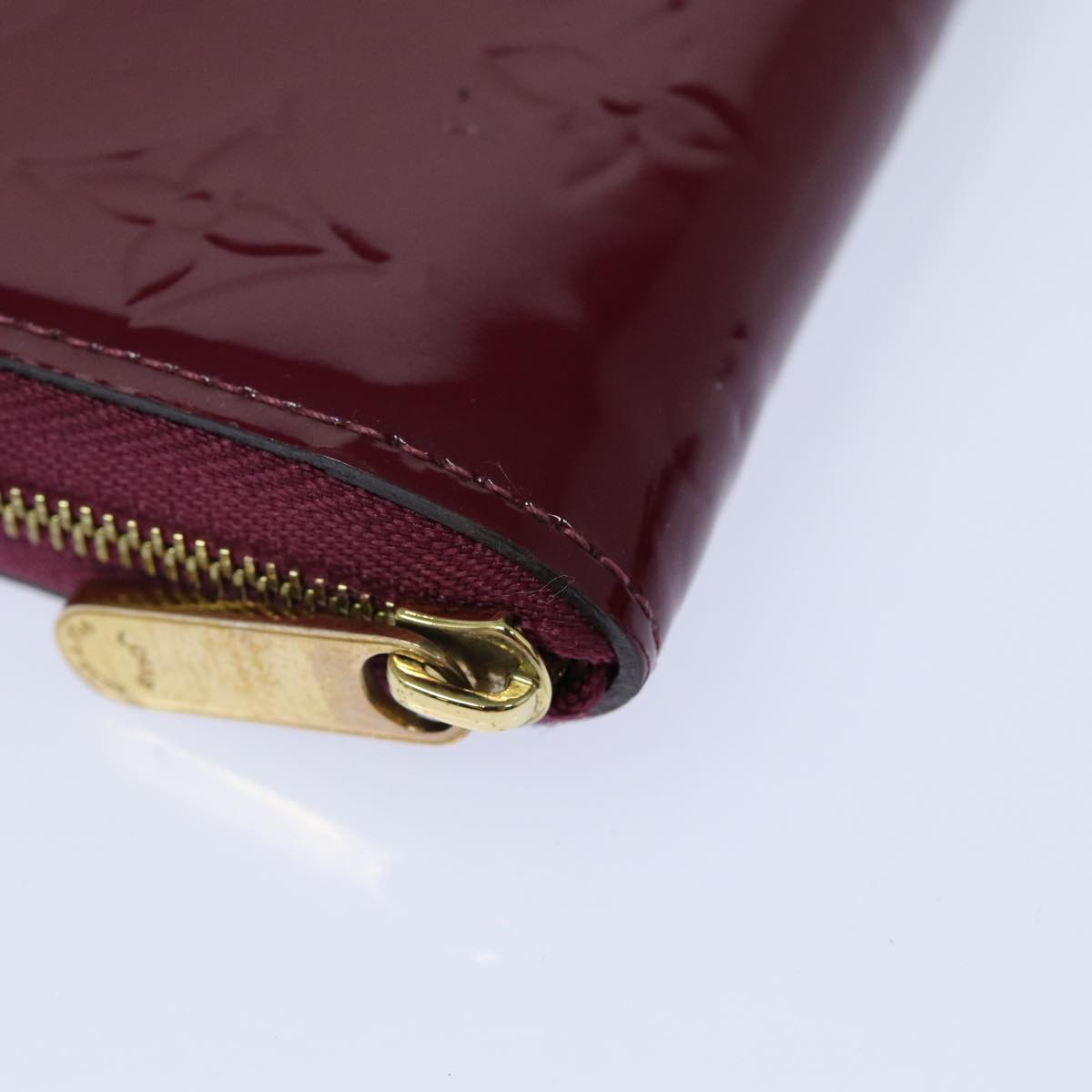 LOUIS VUITTON Monogram Vernis Zippy Coin Purse Wallet Purple M91534 Auth am6485V