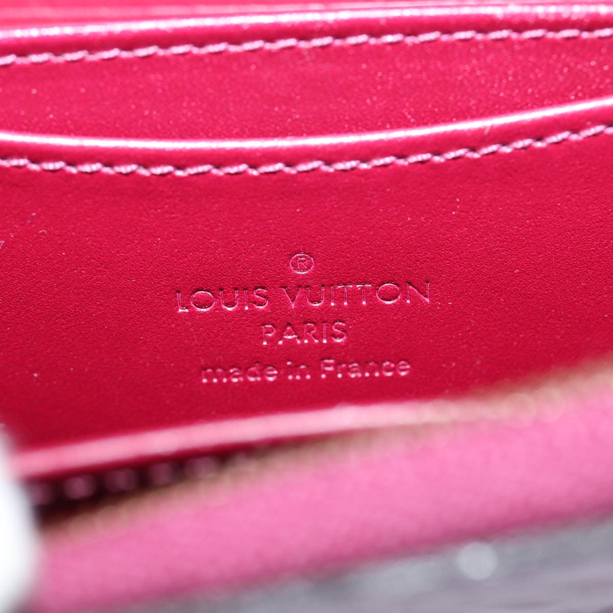 LOUIS VUITTON Monogram Vernis Zippy Coin Purse Wallet Purple M91534 Auth am6485V