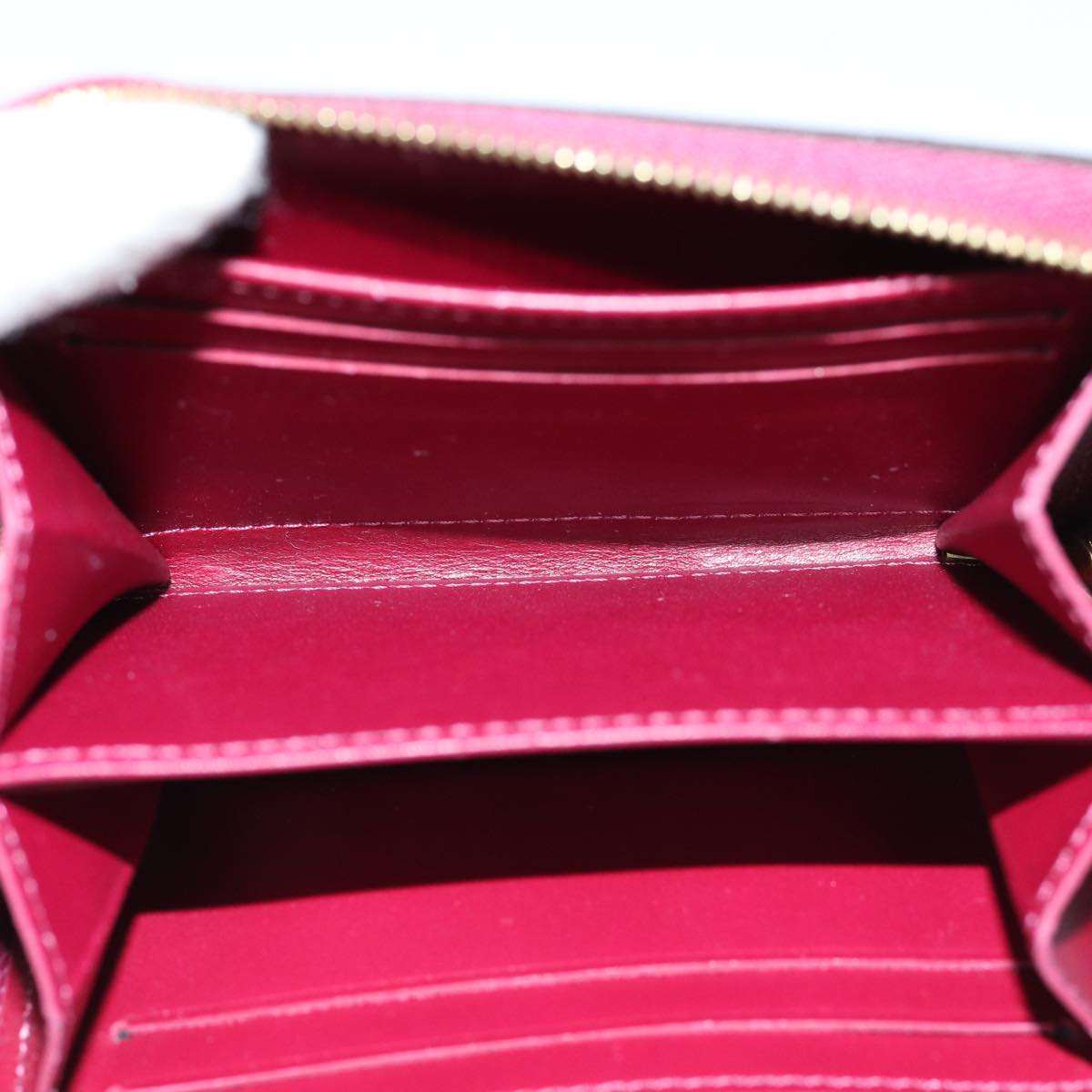 LOUIS VUITTON Monogram Vernis Zippy Coin Purse Wallet Purple M91534 Auth am6485V