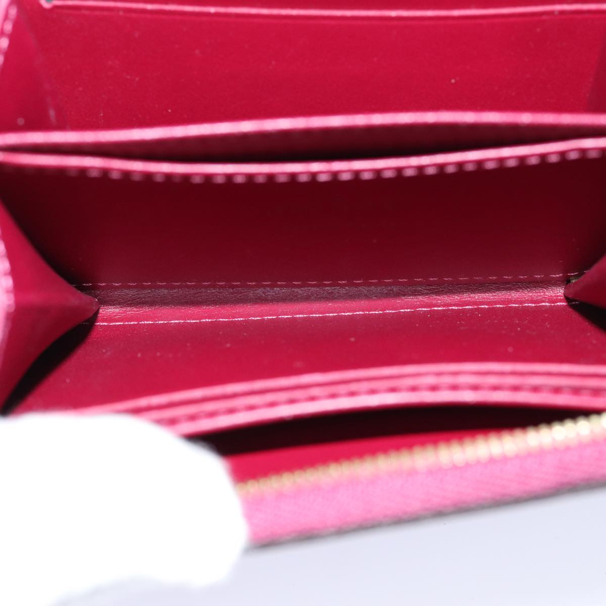 LOUIS VUITTON Monogram Vernis Zippy Coin Purse Wallet Purple M91534 Auth am6485V
