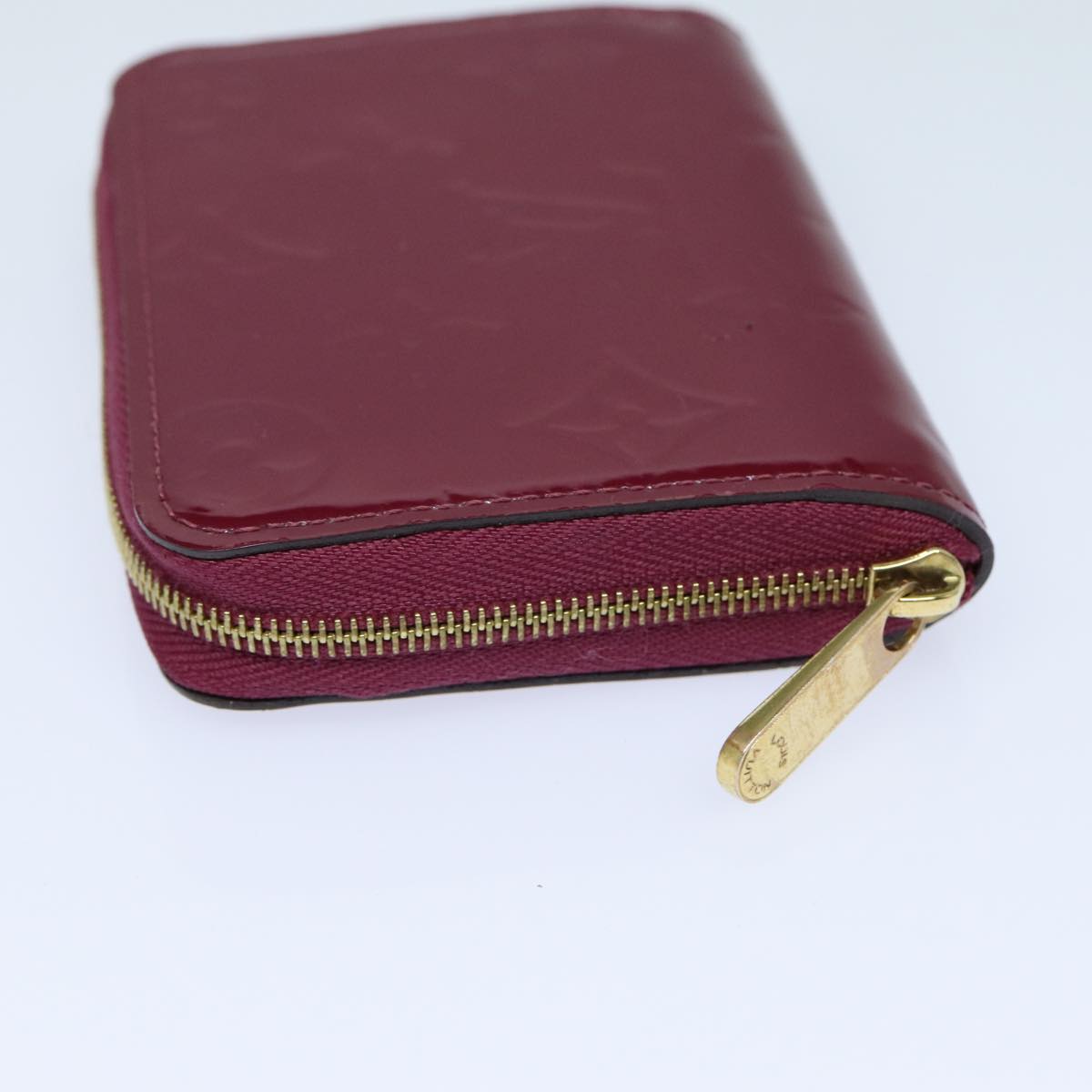 LOUIS VUITTON Monogram Vernis Zippy Coin Purse Wallet Purple M91534 Auth am6485V