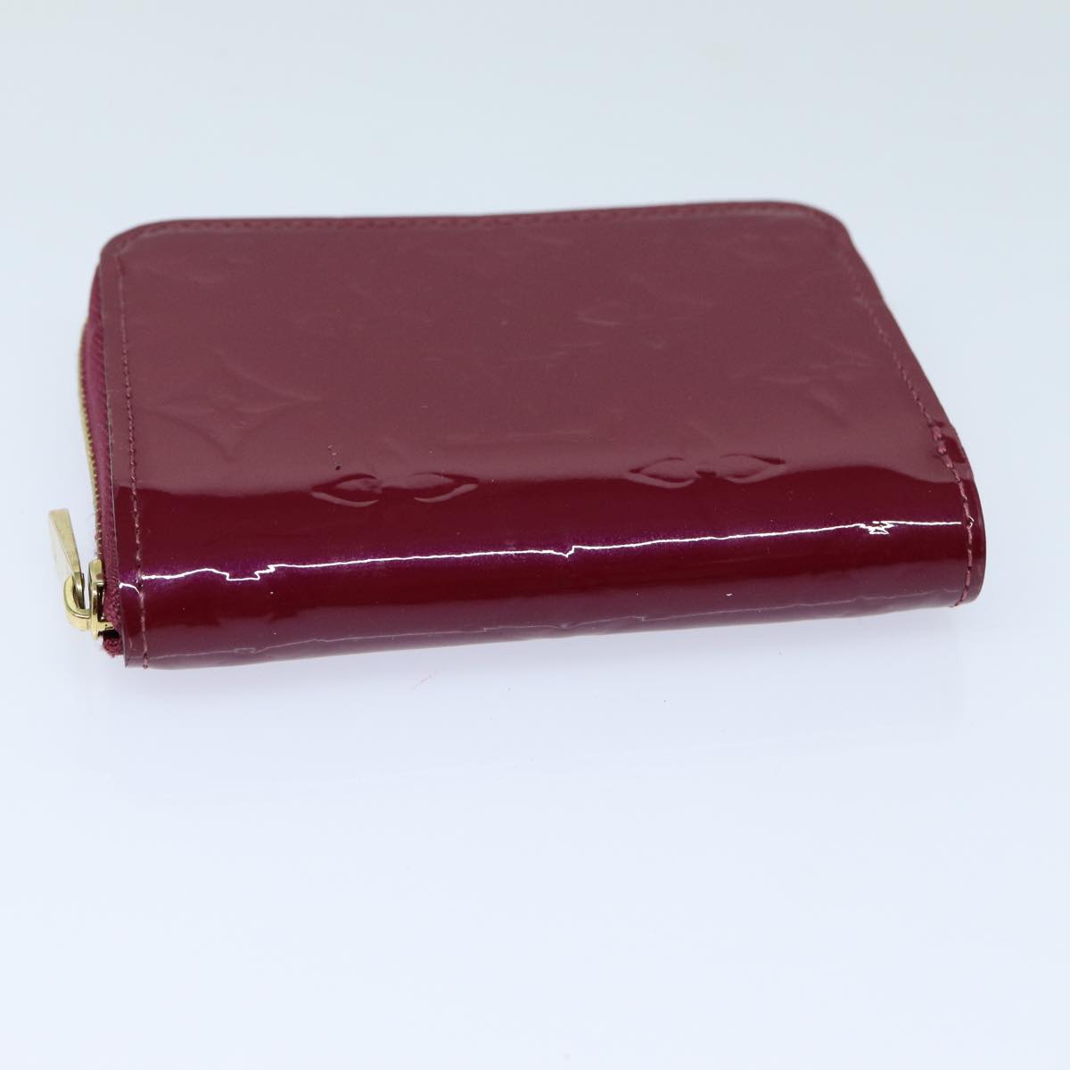 LOUIS VUITTON Monogram Vernis Zippy Coin Purse Wallet Purple M91534 Auth am6485V