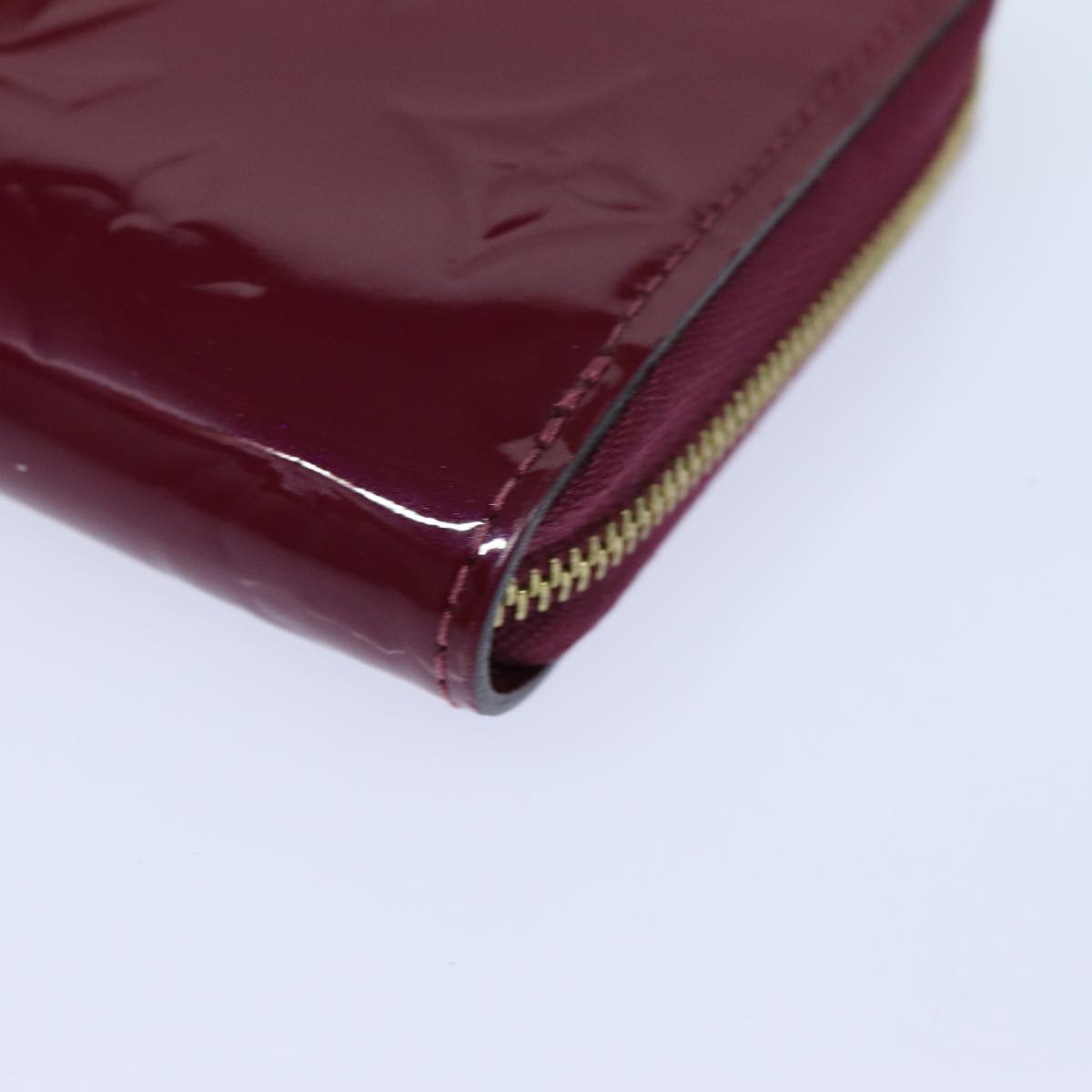 LOUIS VUITTON Monogram Vernis Zippy Coin Purse Wallet Purple M91534 Auth am6485V