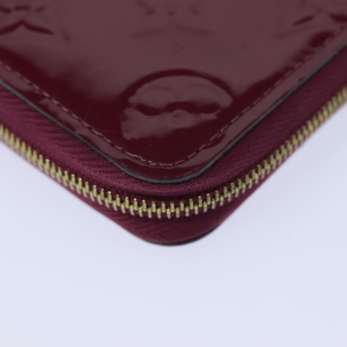 LOUIS VUITTON Monogram Vernis Zippy Coin Purse Wallet Purple M91534 Auth am6485V