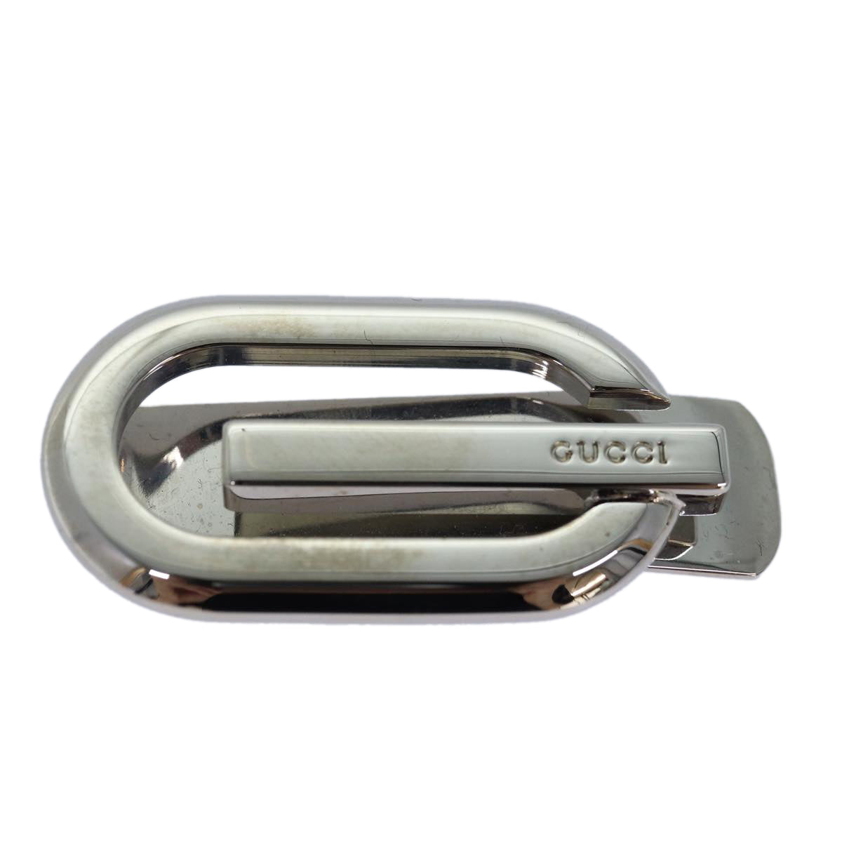 GUCCI Money Clip metal Silver Auth am6487V