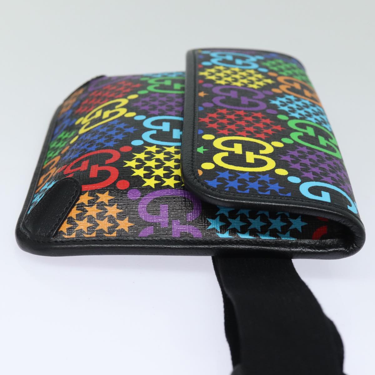 GUCCI GG Psychedelic Body Bag PVC Leather Multicolor 598113 Auth am6503V