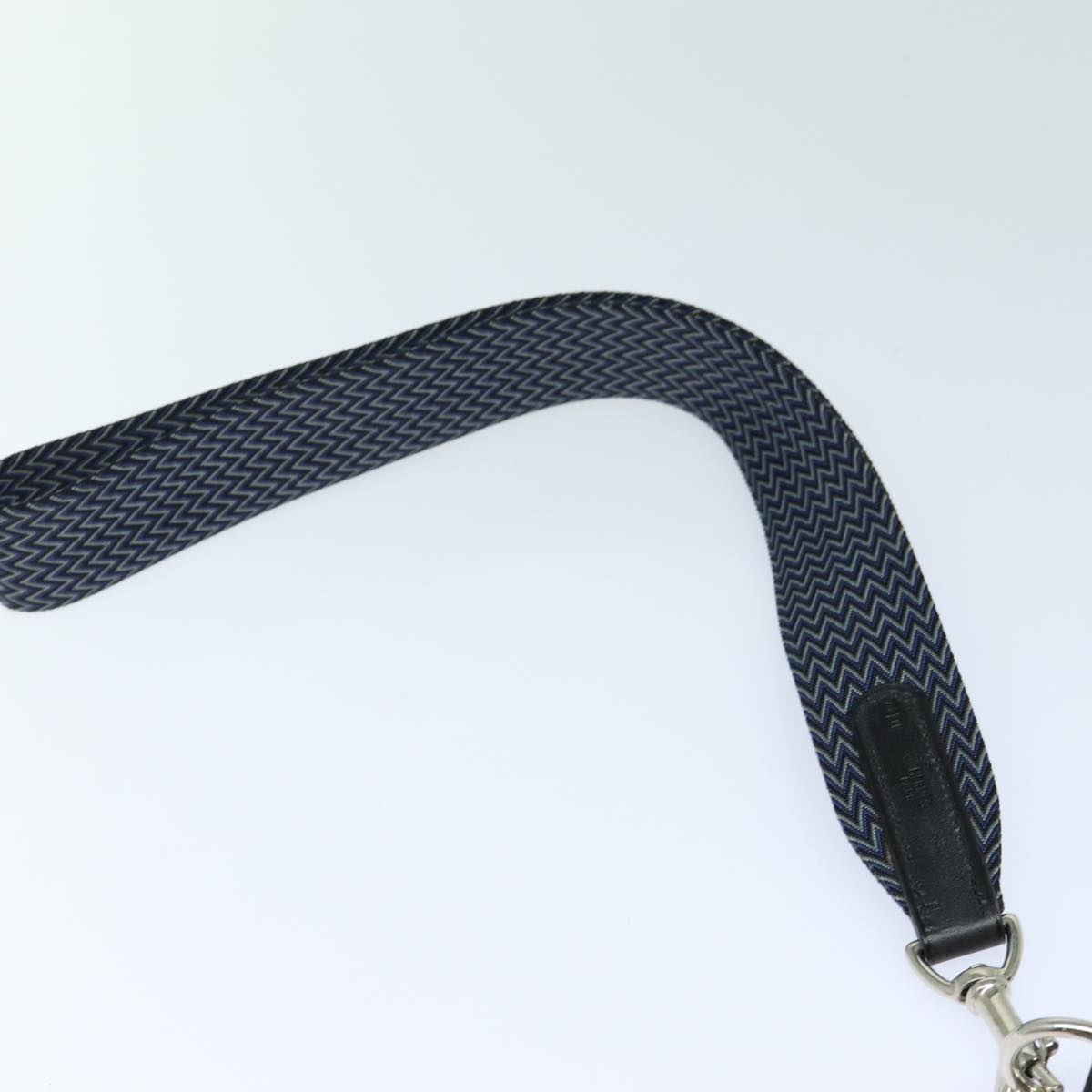 HERMES Dog Leash Canvas Blue Auth am6511