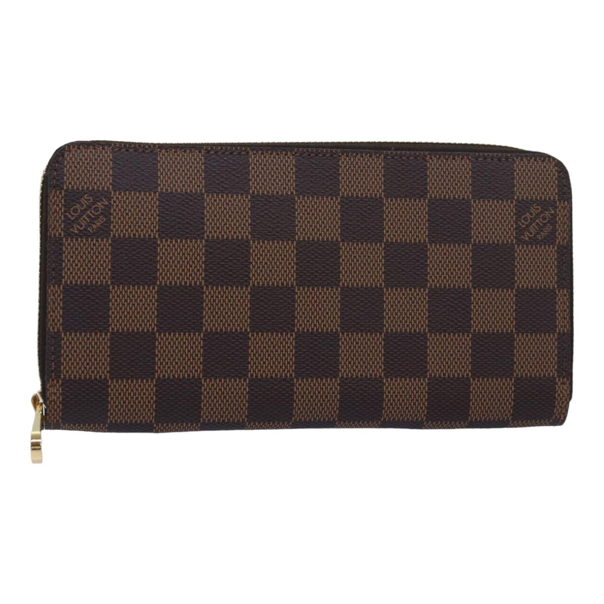 LOUIS VUITTON Damier Ebene Zippy Wallet Long Wallet N41661 LV Auth am6593SV