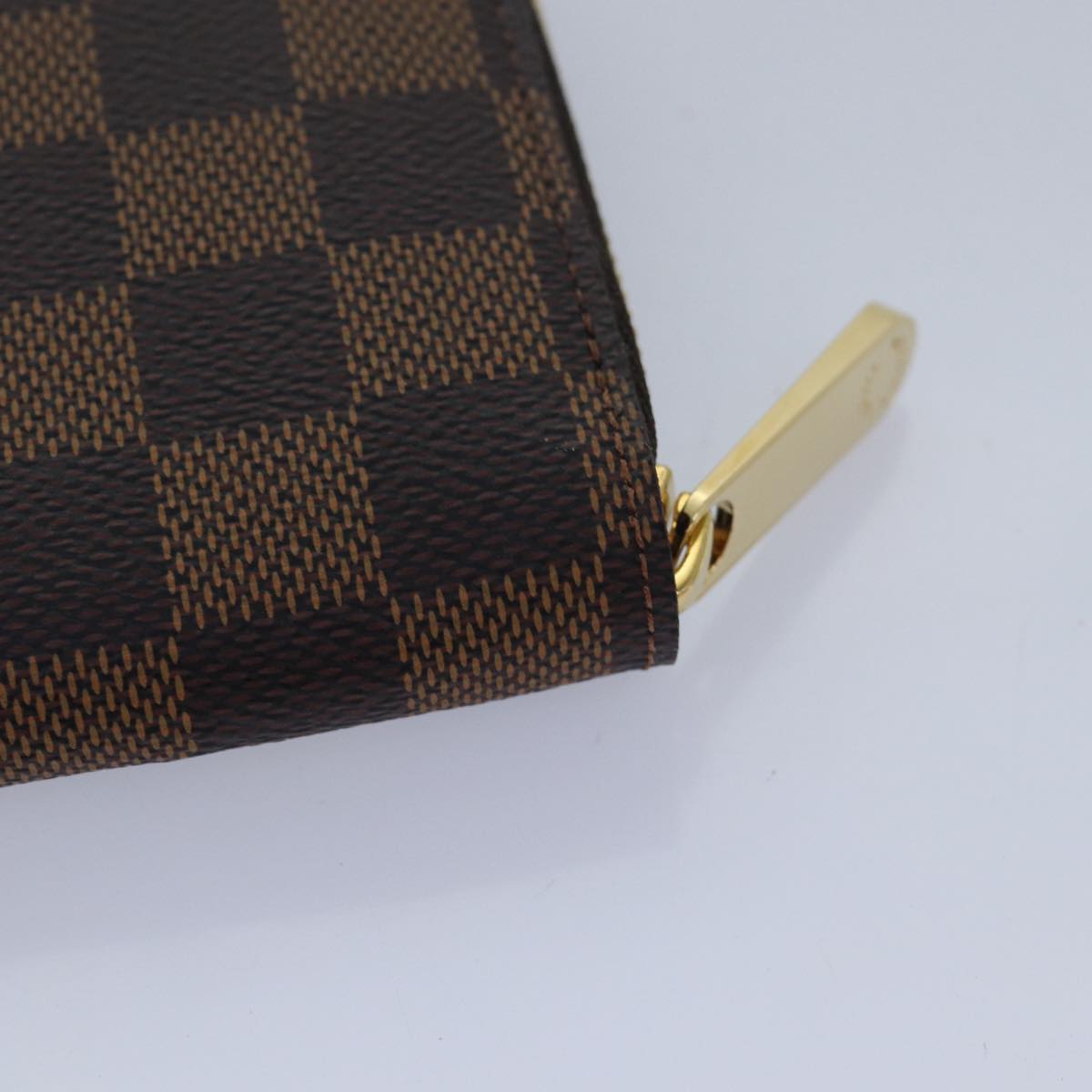 LOUIS VUITTON Damier Ebene Zippy Wallet Long Wallet N41661 LV Auth am6593SV