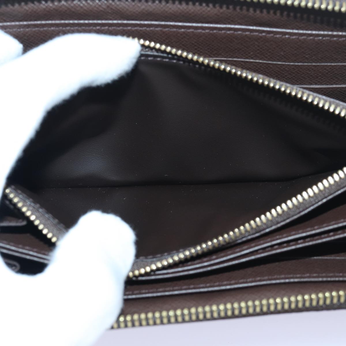 LOUIS VUITTON Damier Ebene Zippy Wallet Long Wallet N41661 LV Auth am6593SV