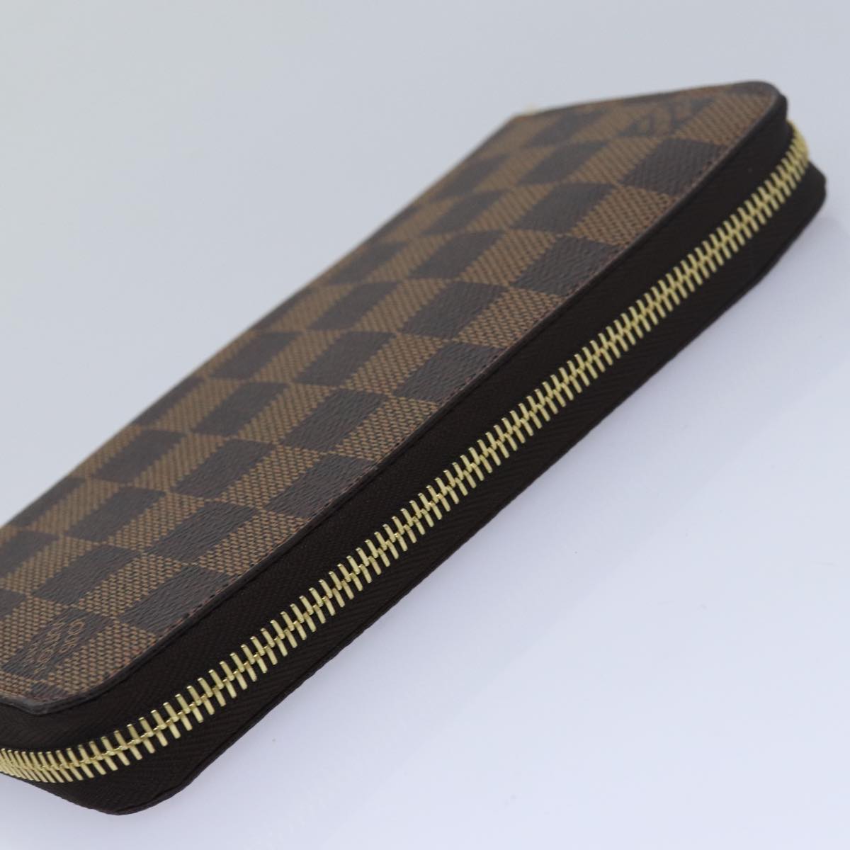 LOUIS VUITTON Damier Ebene Zippy Wallet Long Wallet N41661 LV Auth am6593SV