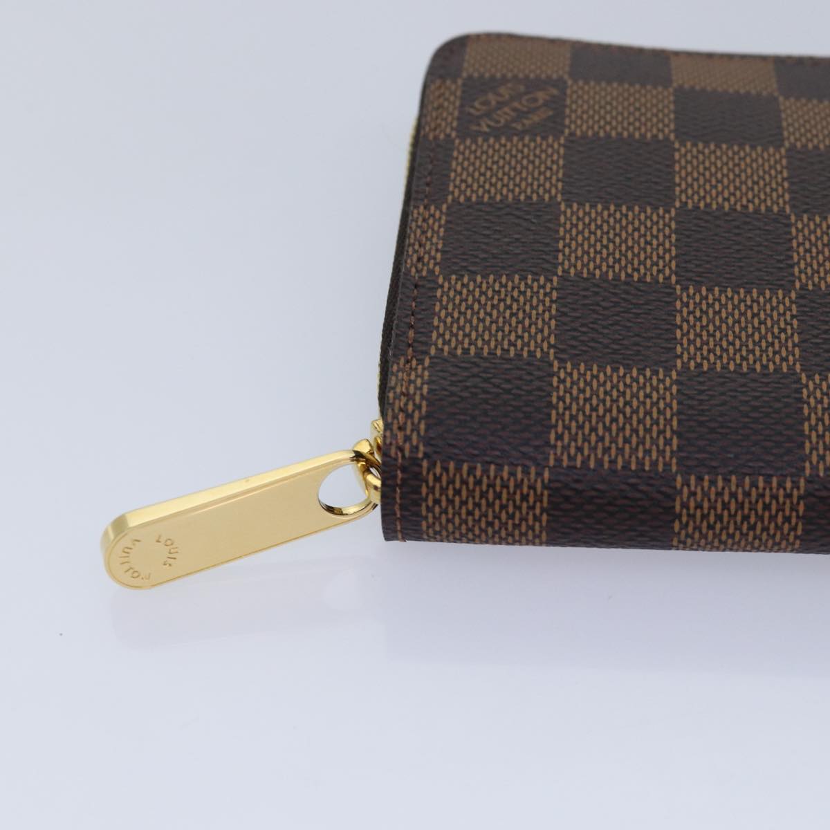 LOUIS VUITTON Damier Ebene Zippy Wallet Long Wallet N41661 LV Auth am6593SV