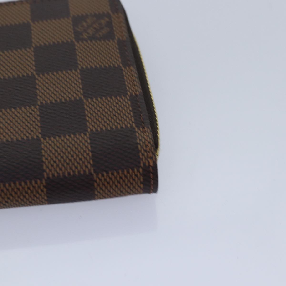 LOUIS VUITTON Damier Ebene Zippy Wallet Long Wallet N41661 LV Auth am6593SV