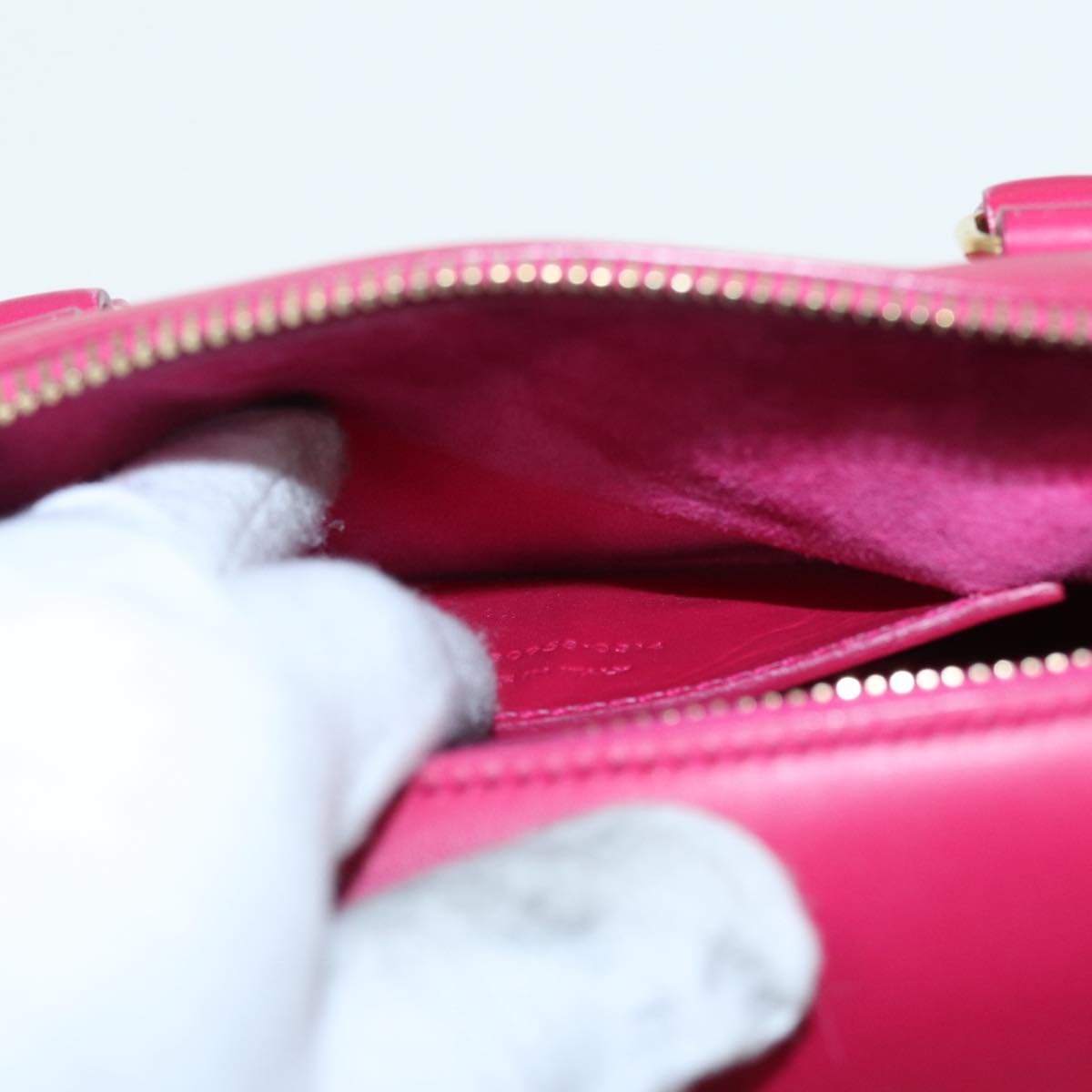 SAINT LAURENT Baby Duffel Hand Bag Leather 2way Red Auth am6711