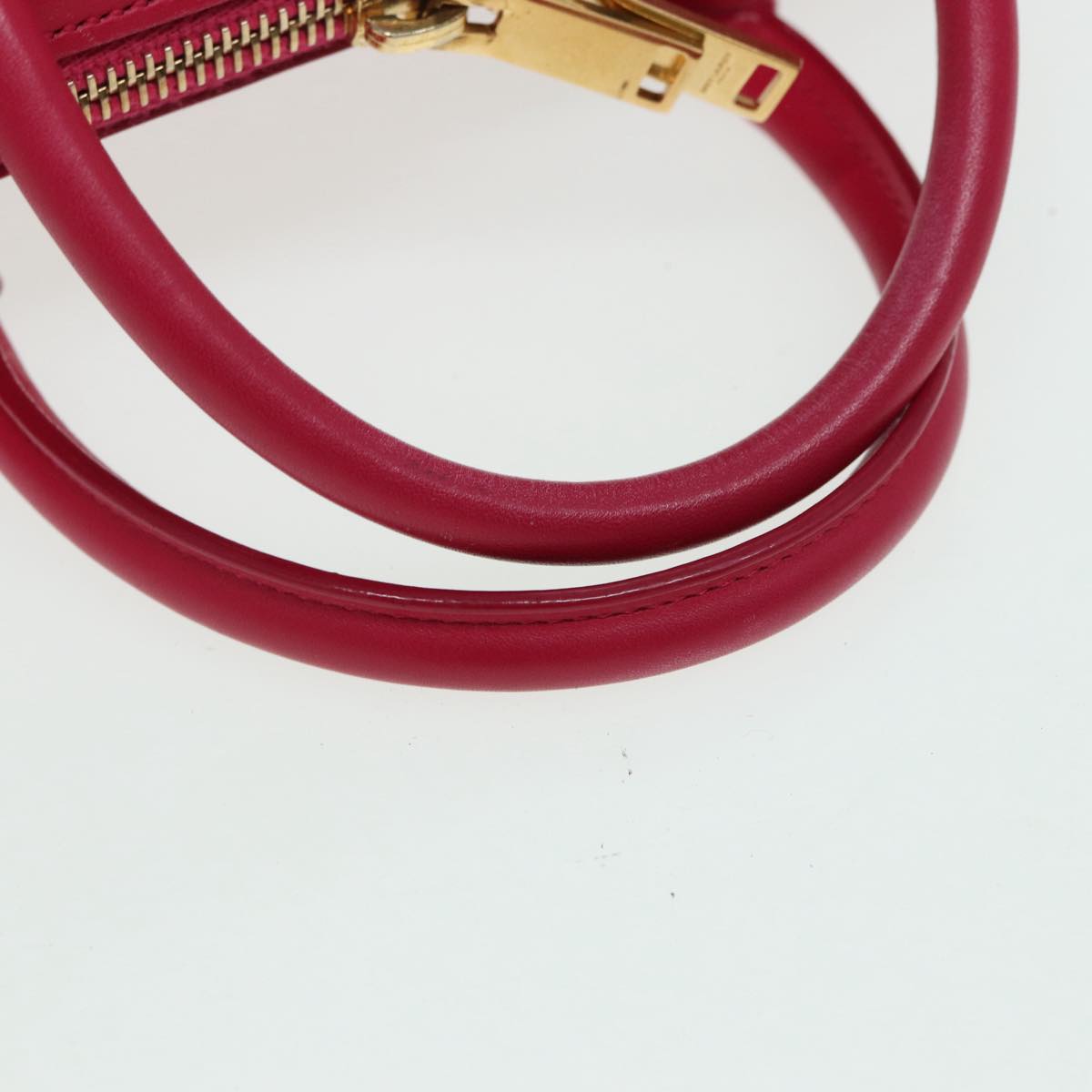 SAINT LAURENT Baby Duffel Hand Bag Leather 2way Red Auth am6711