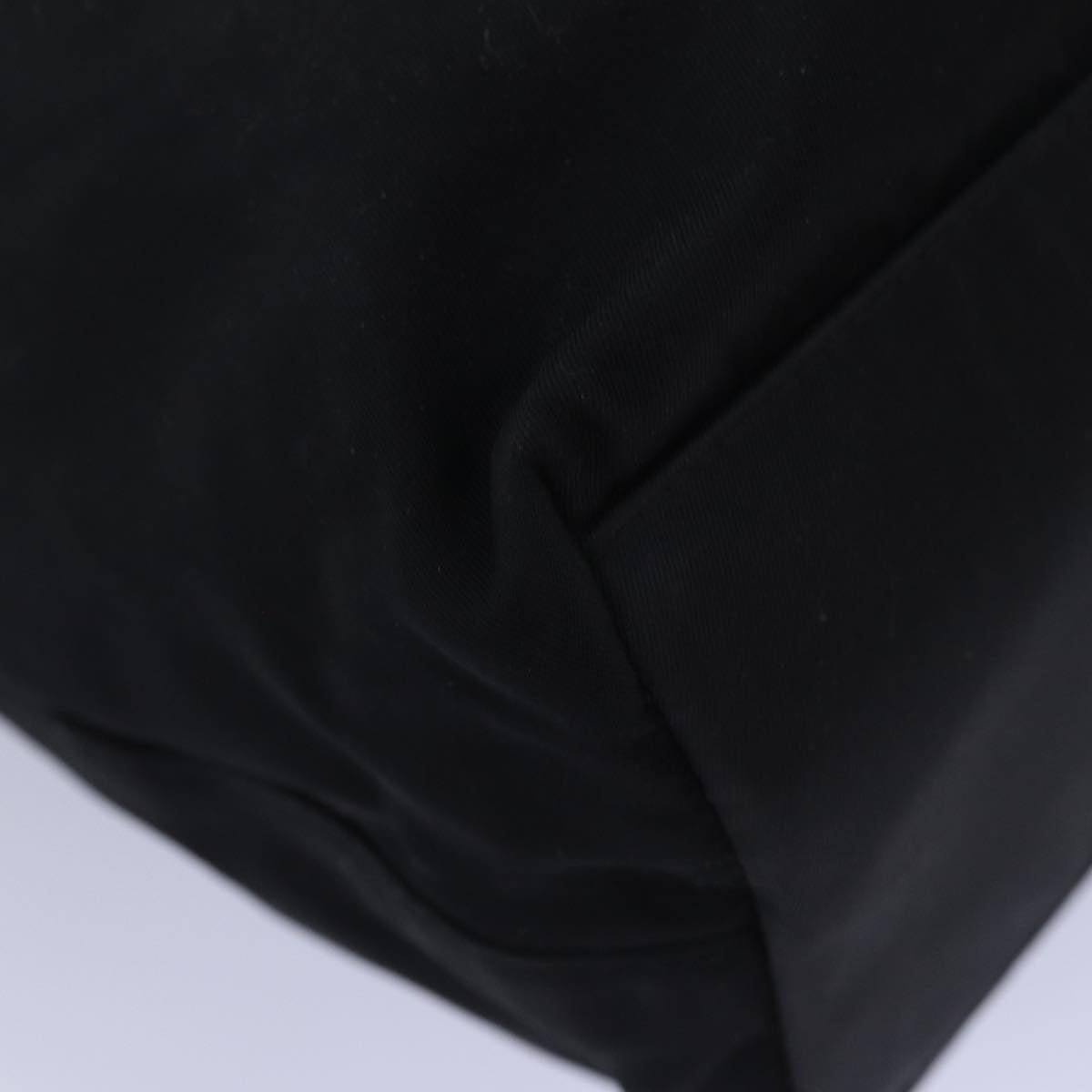 Christian Dior Maris Pearl Hand Bag Nylon Black Silver Auth am6778