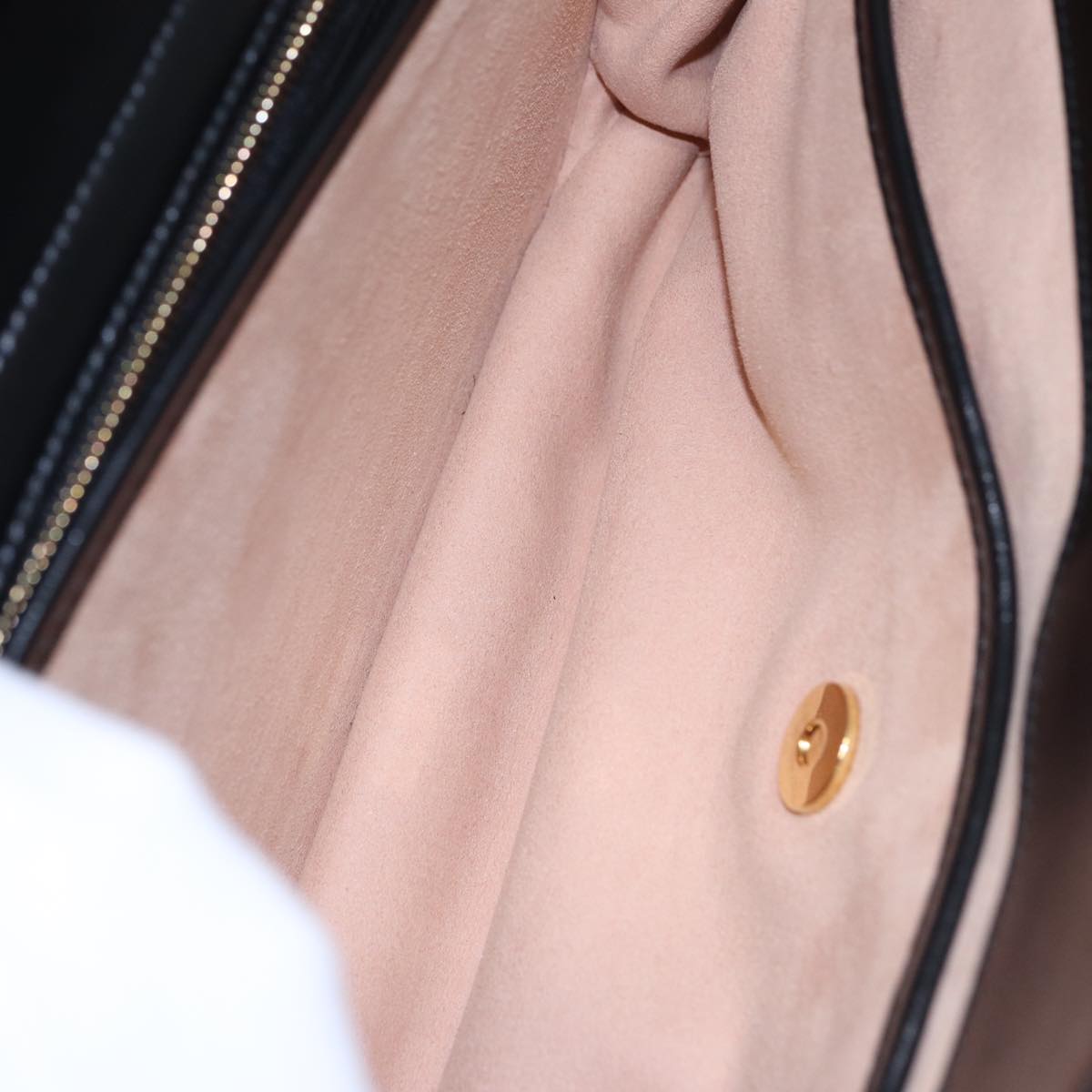 GUCCI Chain Shoulder Bag Leather Red Gold 576422 Auth am6808V