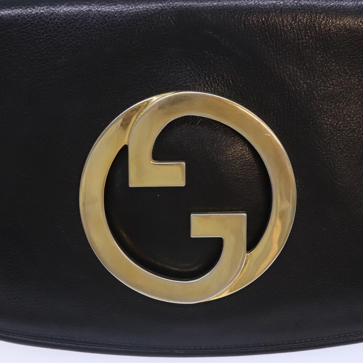 GUCCI Clutch Bag Leather Black Auth am6818