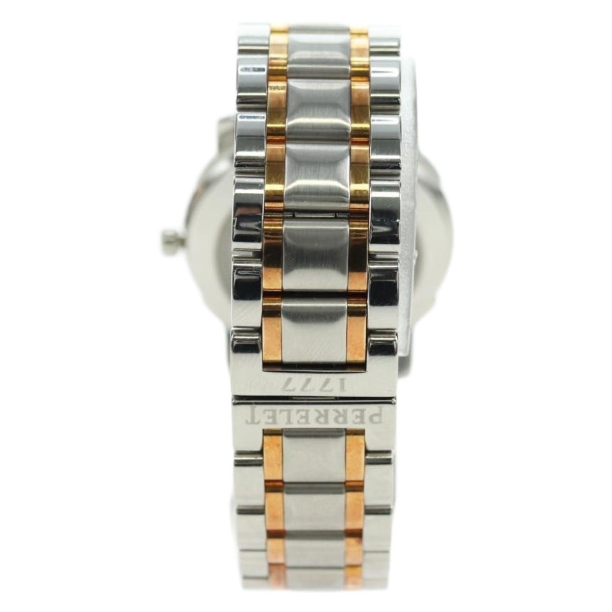 PERRELET Double Rotor Watch Two Tone Design No 45 Stainless Auth am6930SM