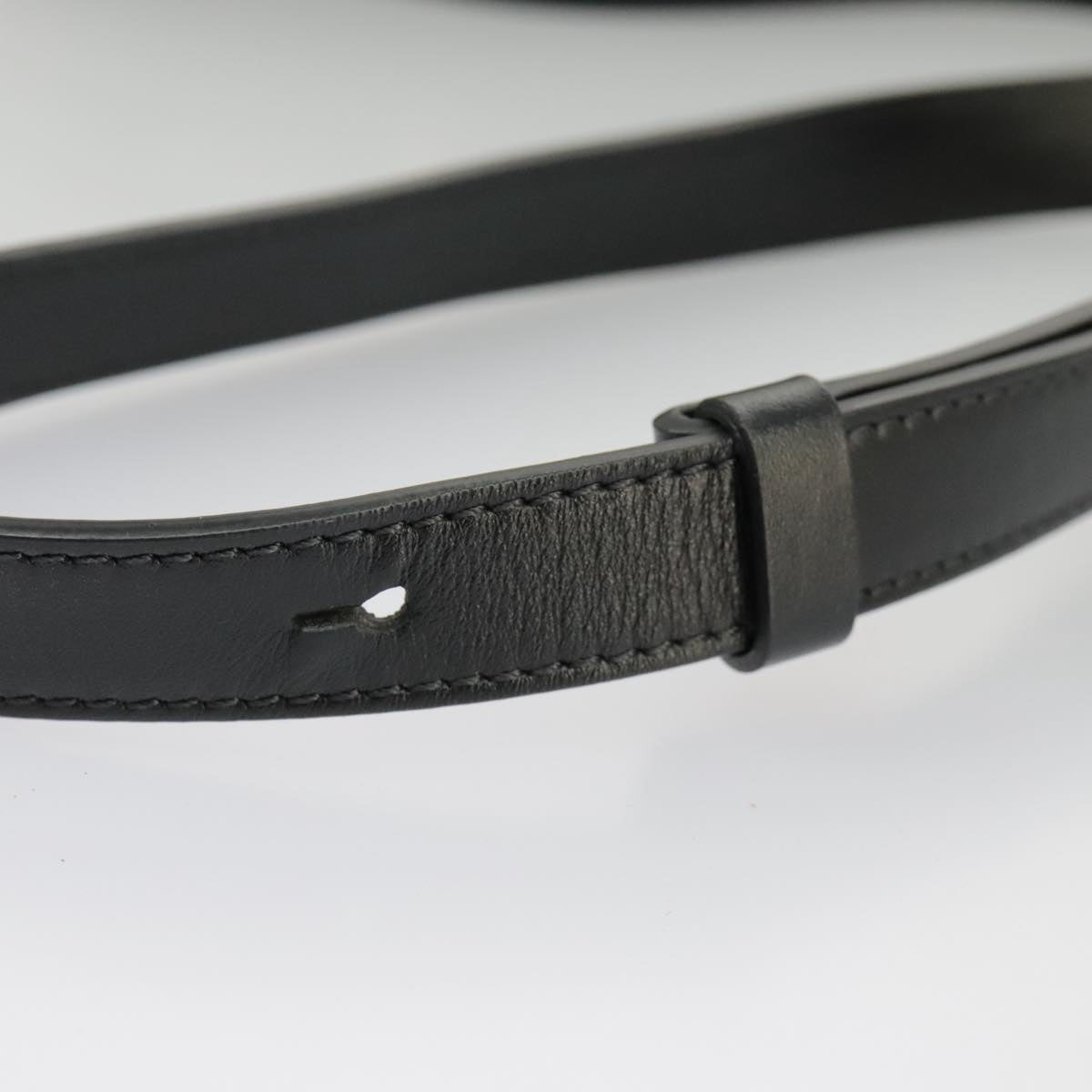 Chloe Mini Hand Bag Leather 2way Black Gold Auth am7172V