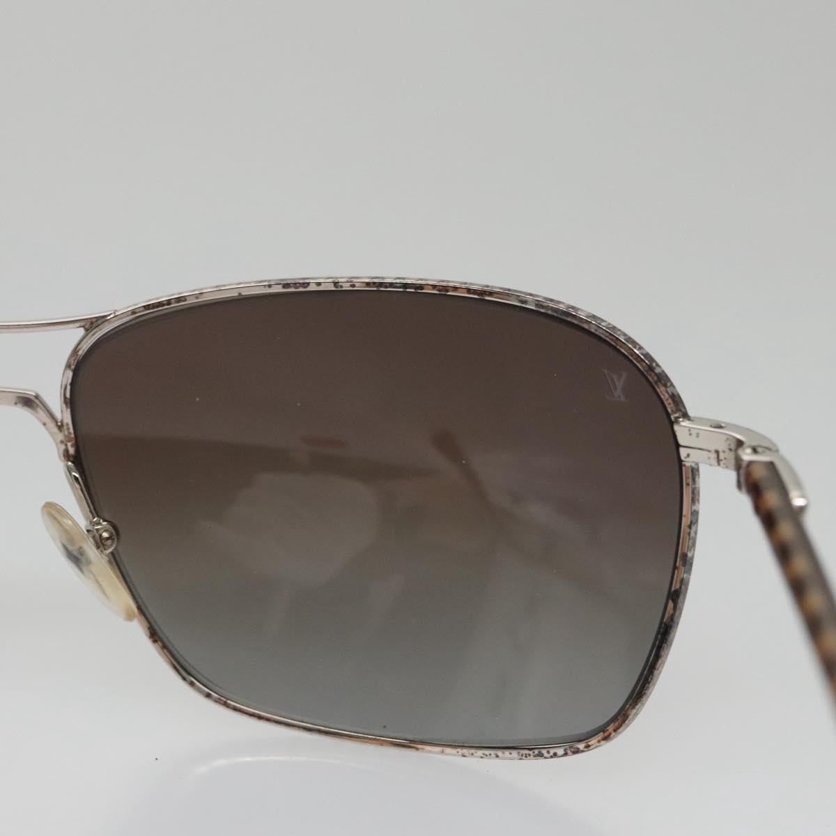 LOUIS VUITTON Damier Conspiration Sunglasses metal Brown Z0035U LV Auth am7330
