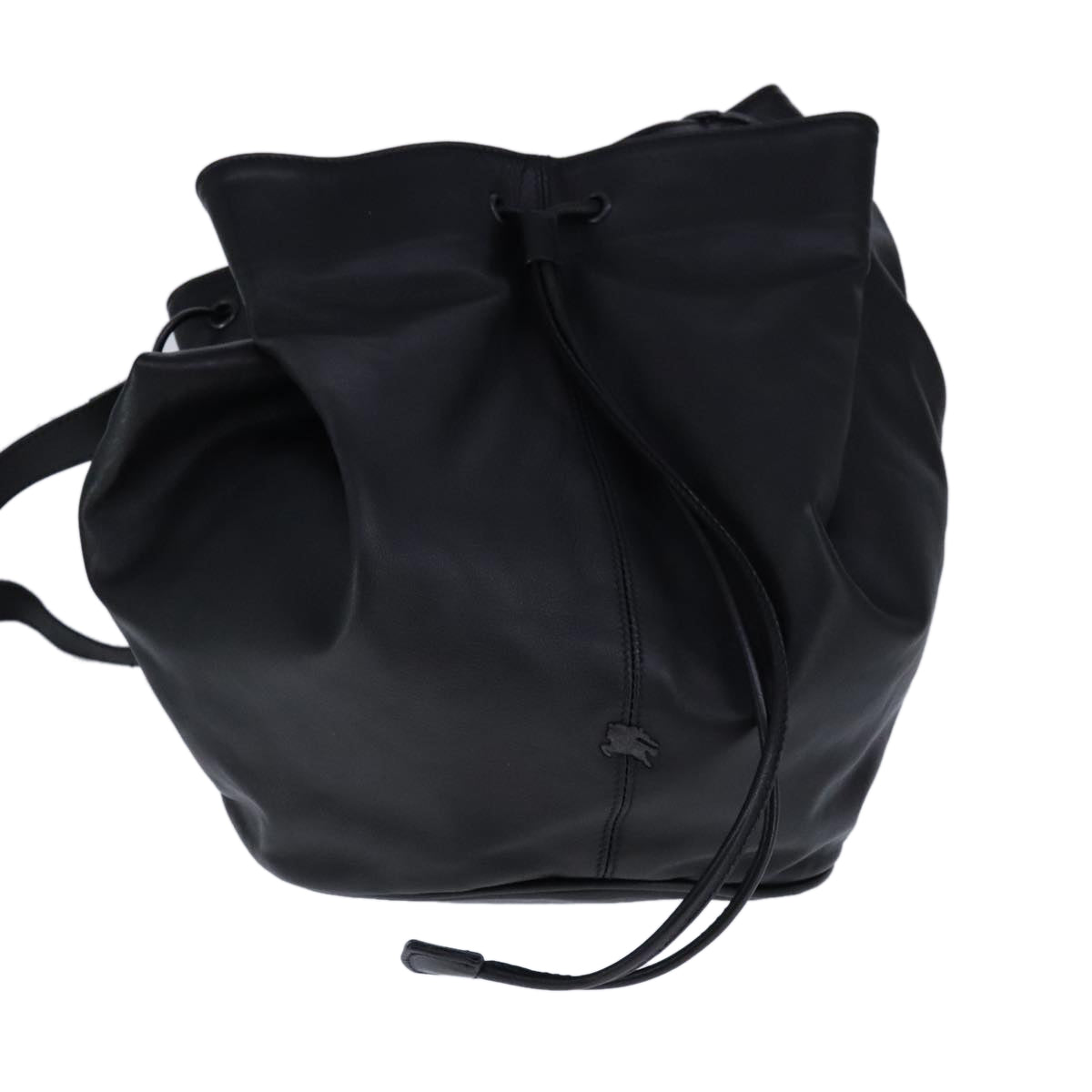 BURBERRY Shoulder Bag Leather Black Auth am7339