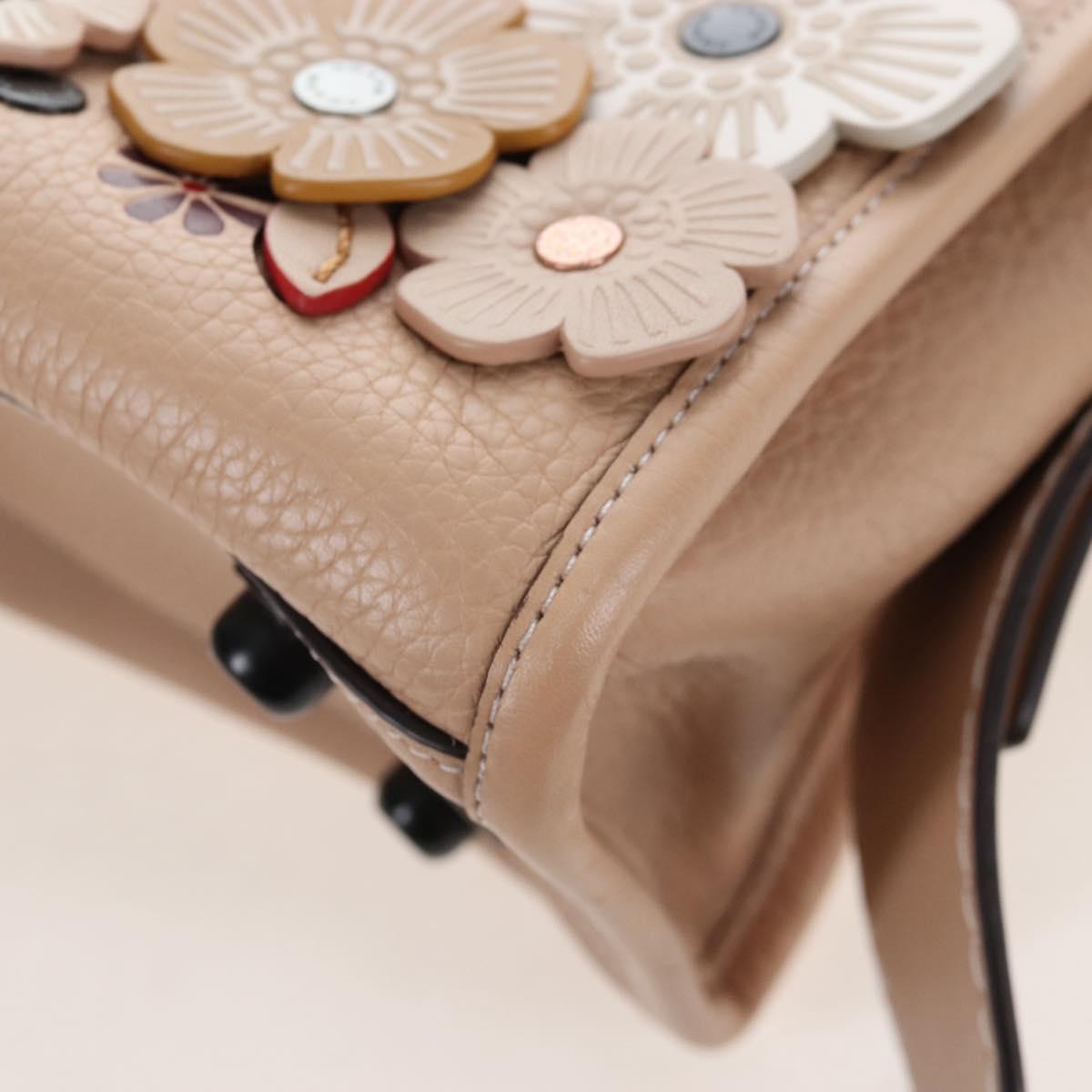 Coach Rogue 31 Hand Bag Leather Beige Auth am7357V