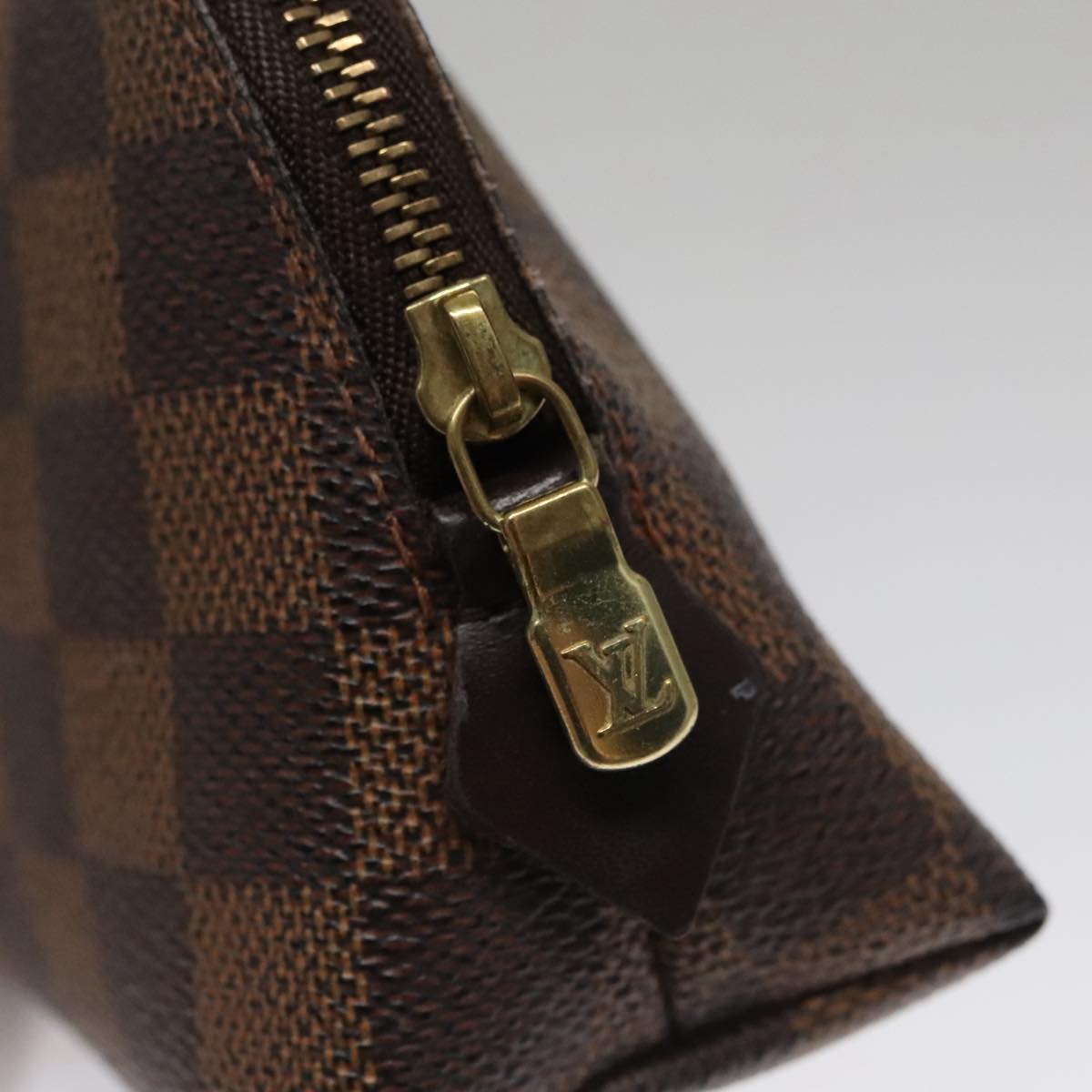 LOUIS VUITTON Damier Ebene Pochette Cosmetic PM Pouch N47516 LV Auth am7399