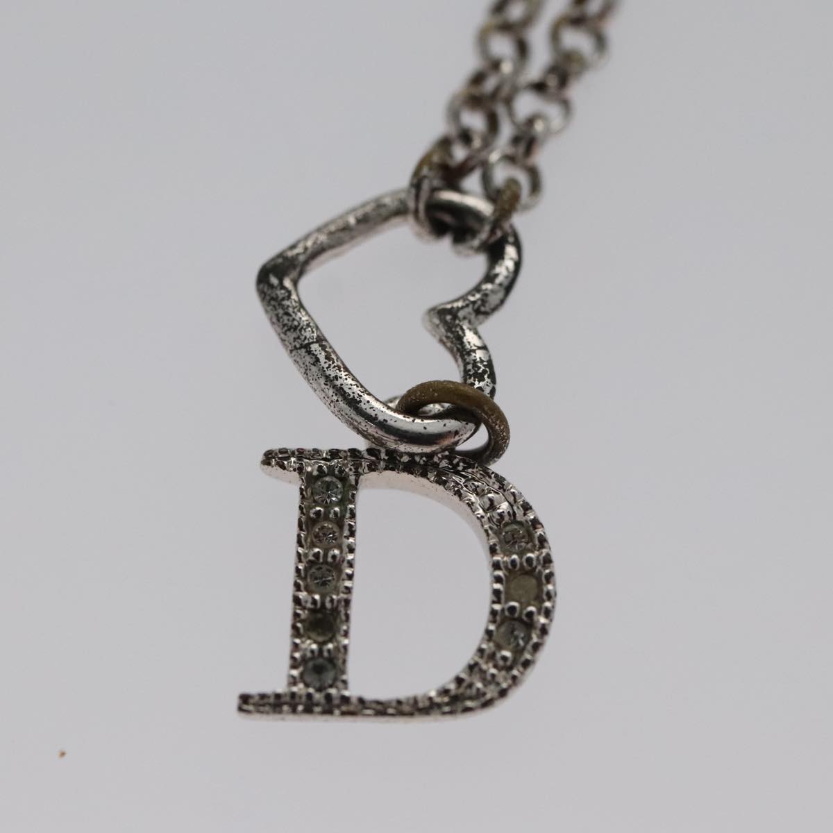 Christian Dior Necklace metal Silver Auth am7443