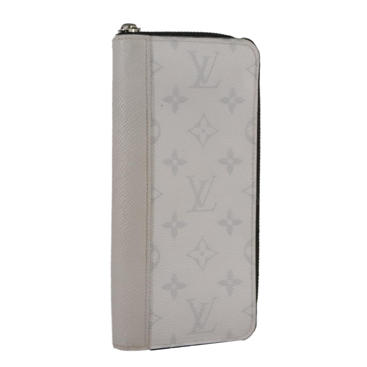 LOUIS VUITTON Taigalama Zippy Wallet Vertical Wallet White M30446 LV Auth am7452