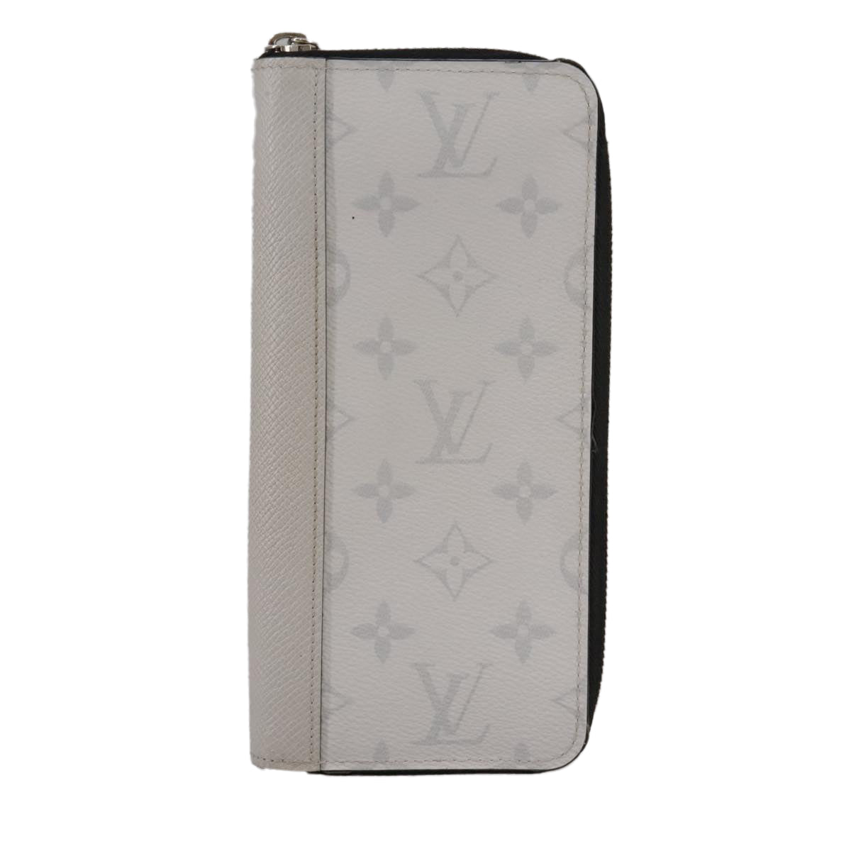 LOUIS VUITTON Taigalama Zippy Wallet Vertical Wallet White M30446 LV Auth am7452