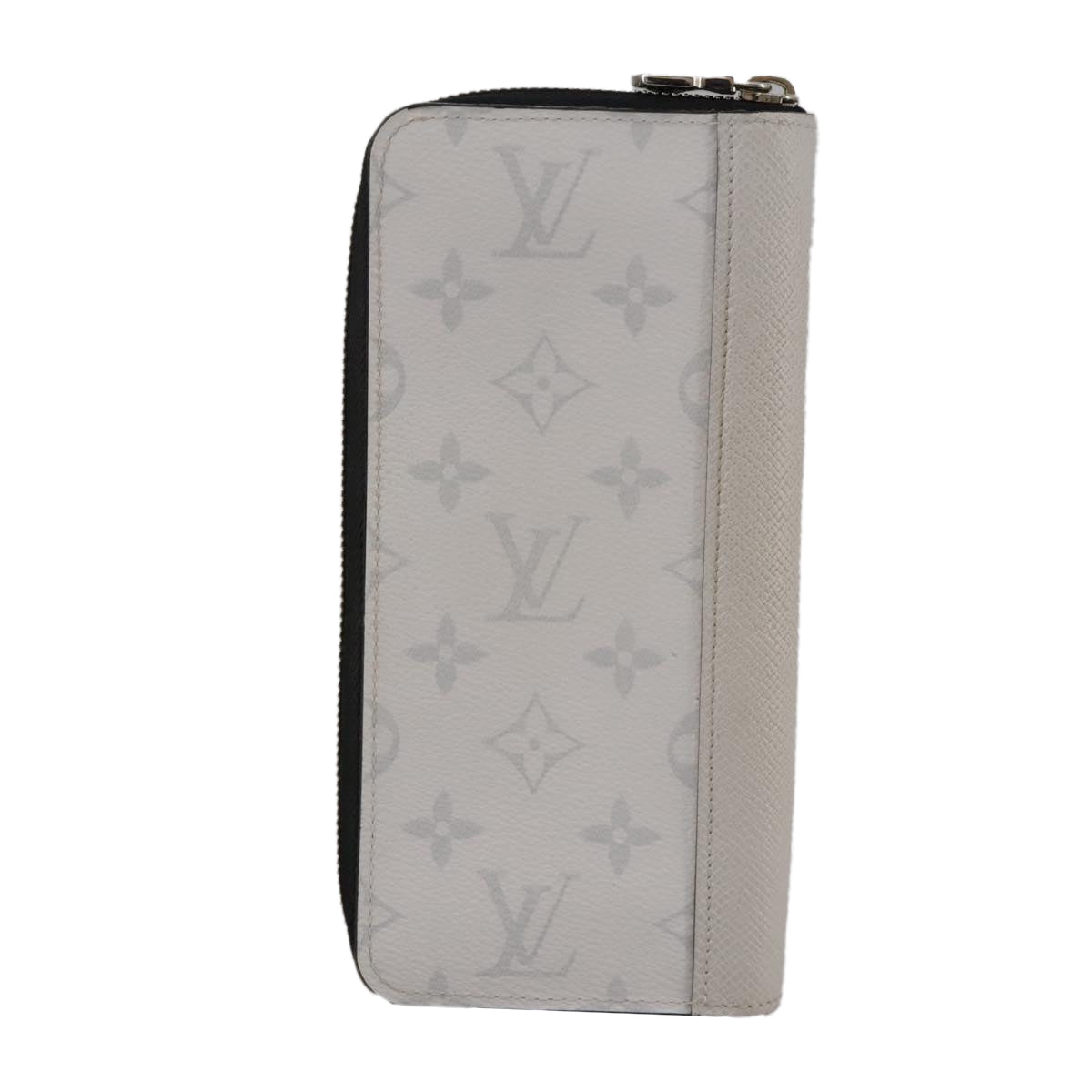 LOUIS VUITTON Taigalama Zippy Wallet Vertical Wallet White M30446 LV Auth am7452