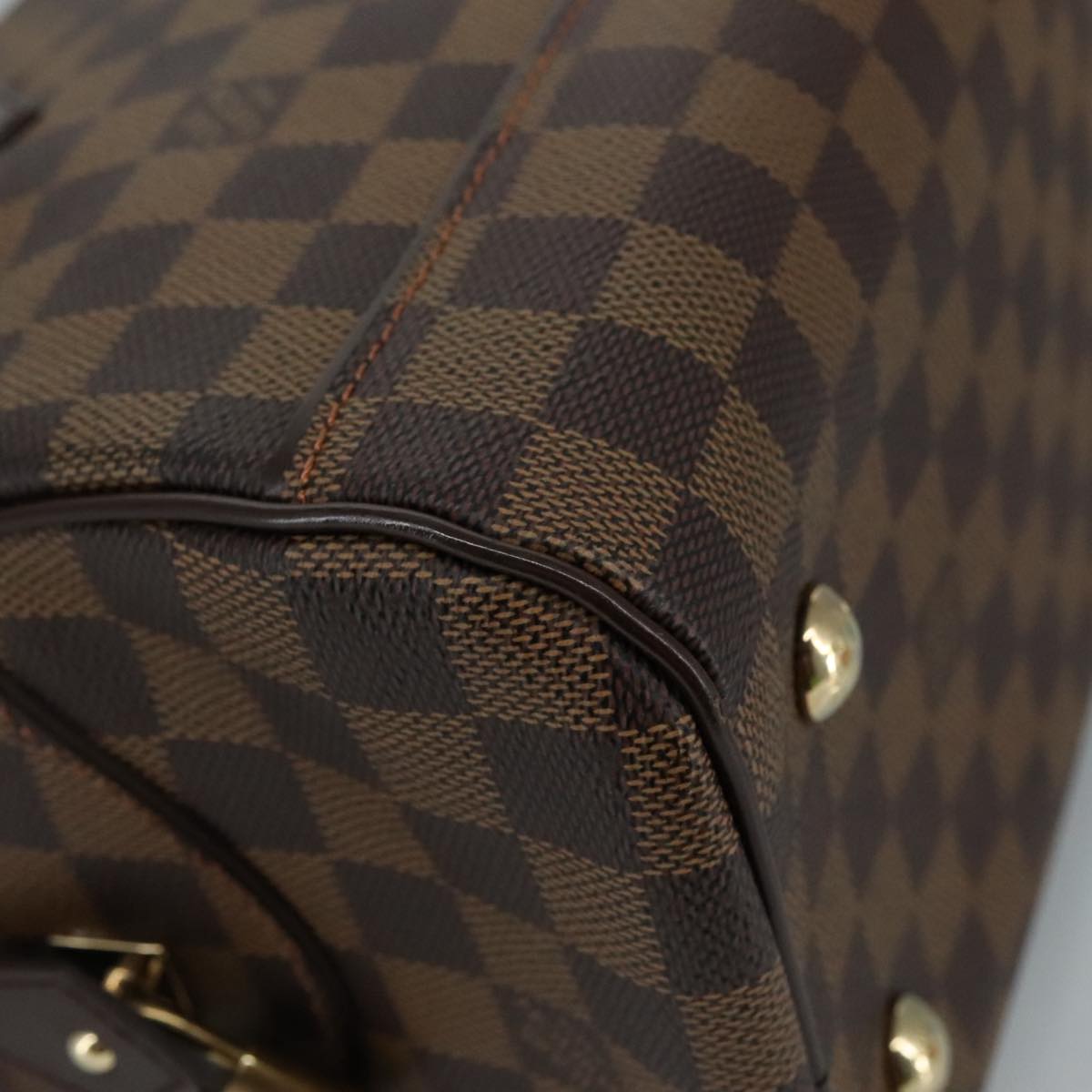 LOUIS VUITTON Damier Ebene Duomo Hand Bag N60008 LV Auth am7518V